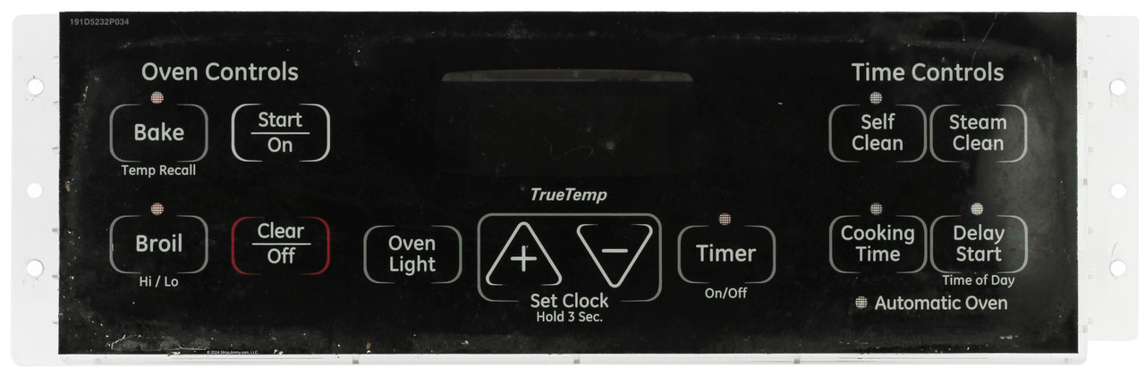 GE Oven WB27T11349 164D8450G026 Control Board - Black
