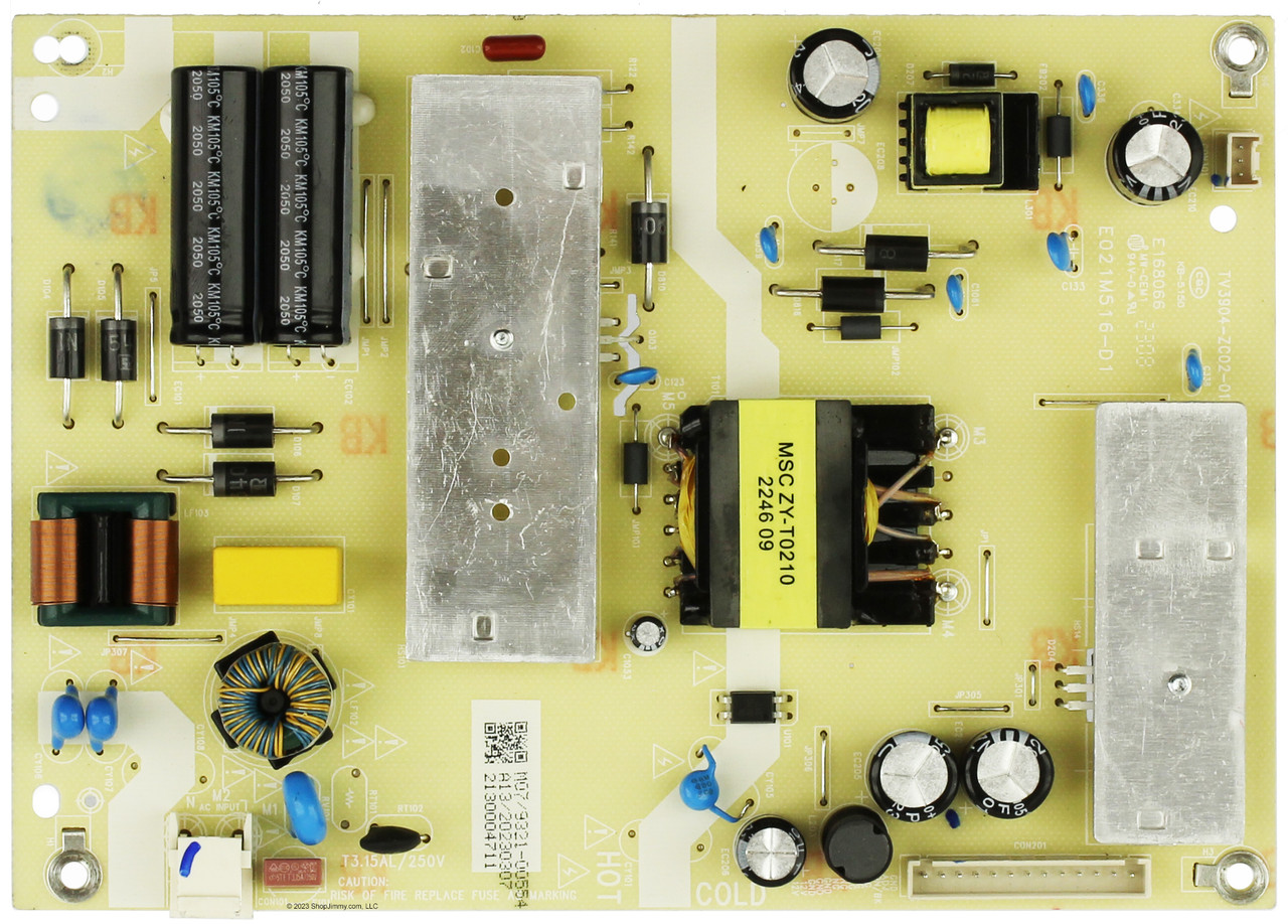 Onn 514C3904M07 Power Supply Board