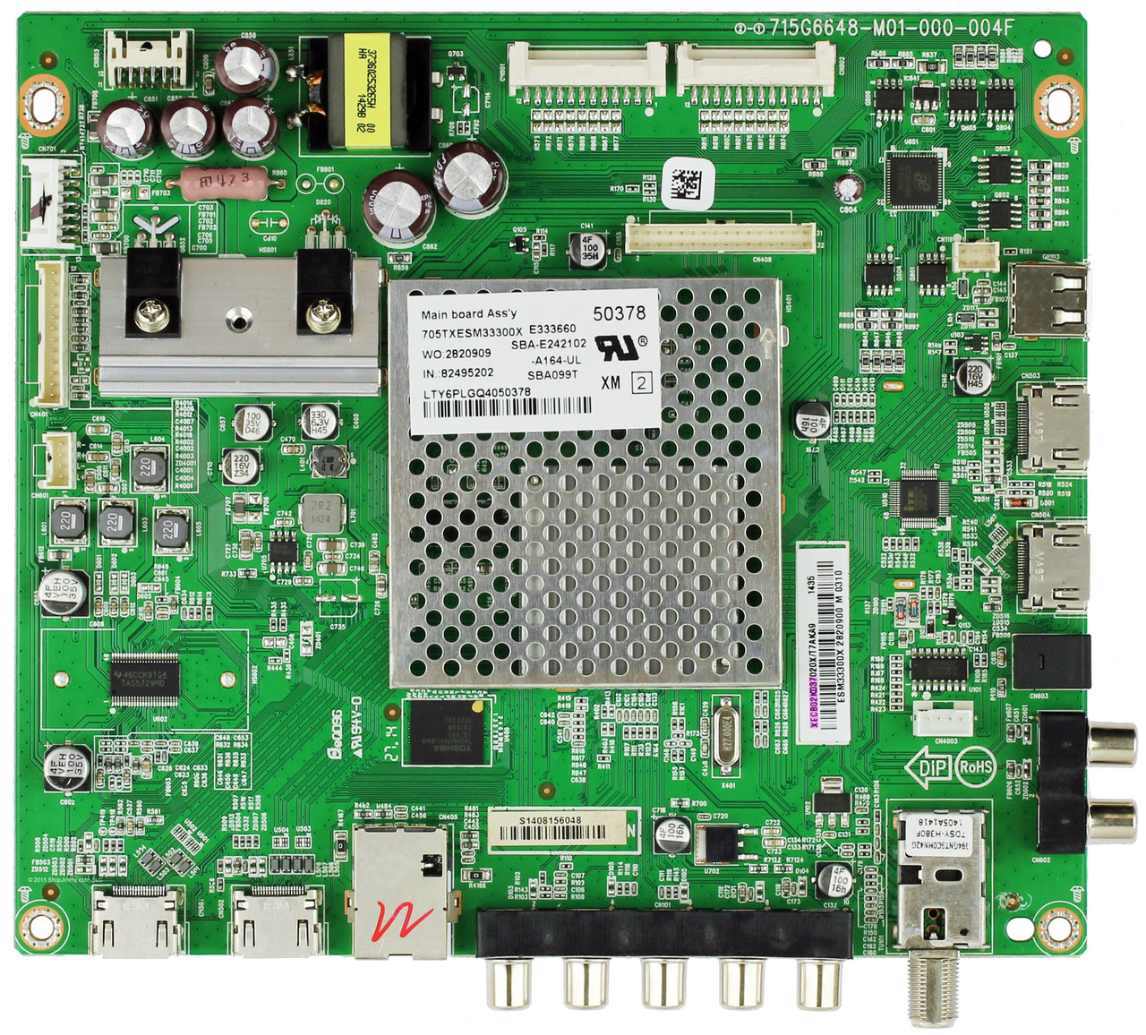Vizio 756XECB02K037 Main Board for E500i-B1 (SEE NOTE)