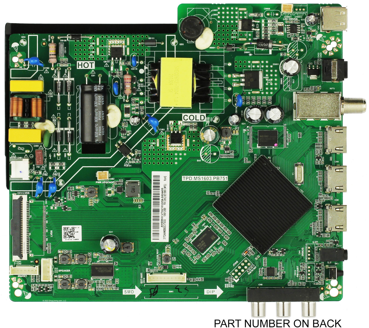 Onn 317GAAMBB82CVT0030 T20161-TX Main Board/Power Supply for 100012589