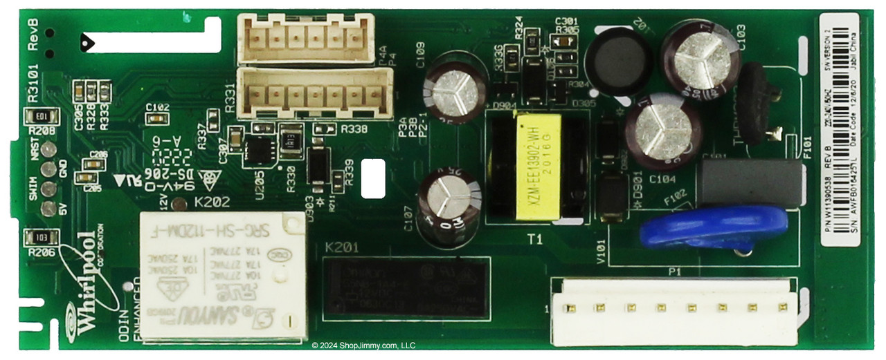 Whirlpool Refrigerator W11390538 Control Board