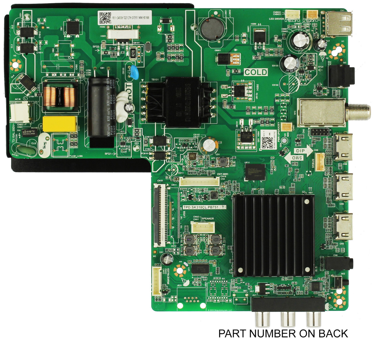 Onn Q23082-KT Main Board/Power Supply for 100012589