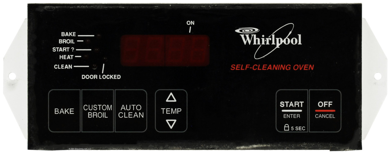 Whirlpool Range 6610130 Control Board - Black Overlay