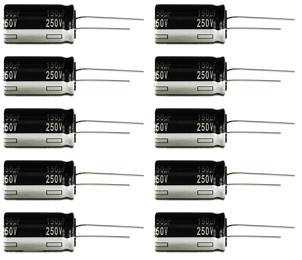Lot of 10 Nichicon 250UT150 150uf @ 250V Hi Temp Radial Capacitor