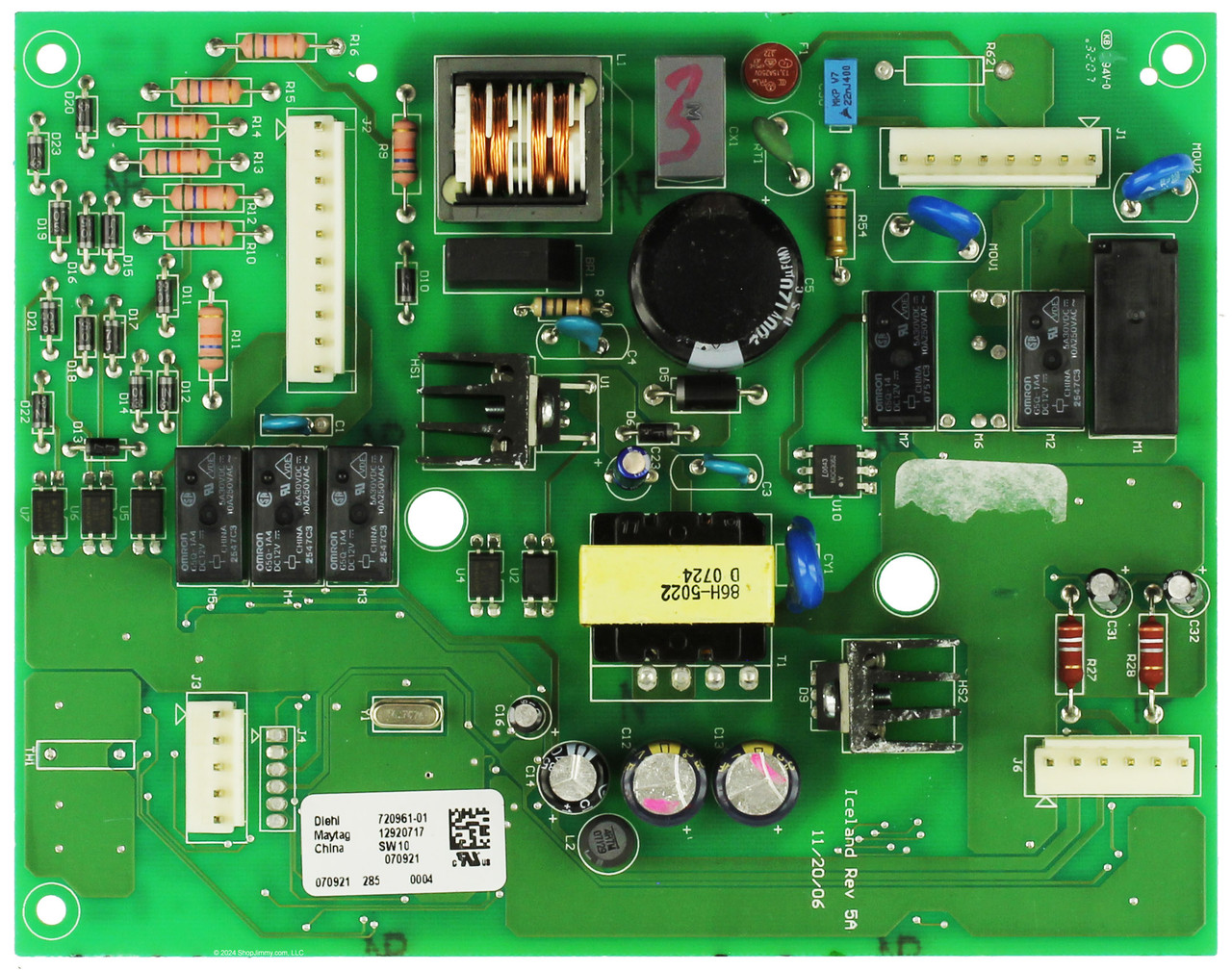 Whirlpool Refrigerator 12920717 720961-01 Main Control Board Assembly