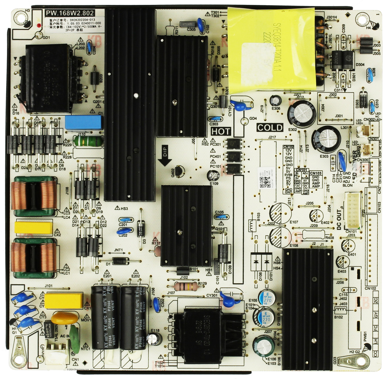 Sceptre PW.168W2.802 DXCK202204-013 Power Supply/LED Driver Board