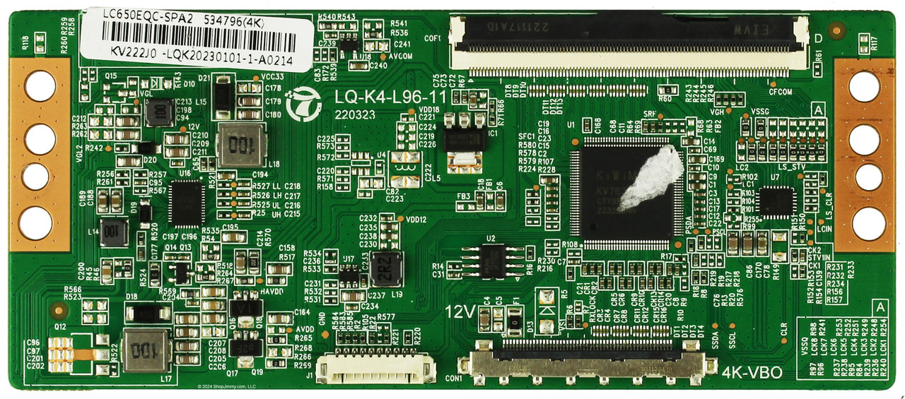Sceptre LQ-K4-L96-11  T-Con Board (65-inch models ONLY)