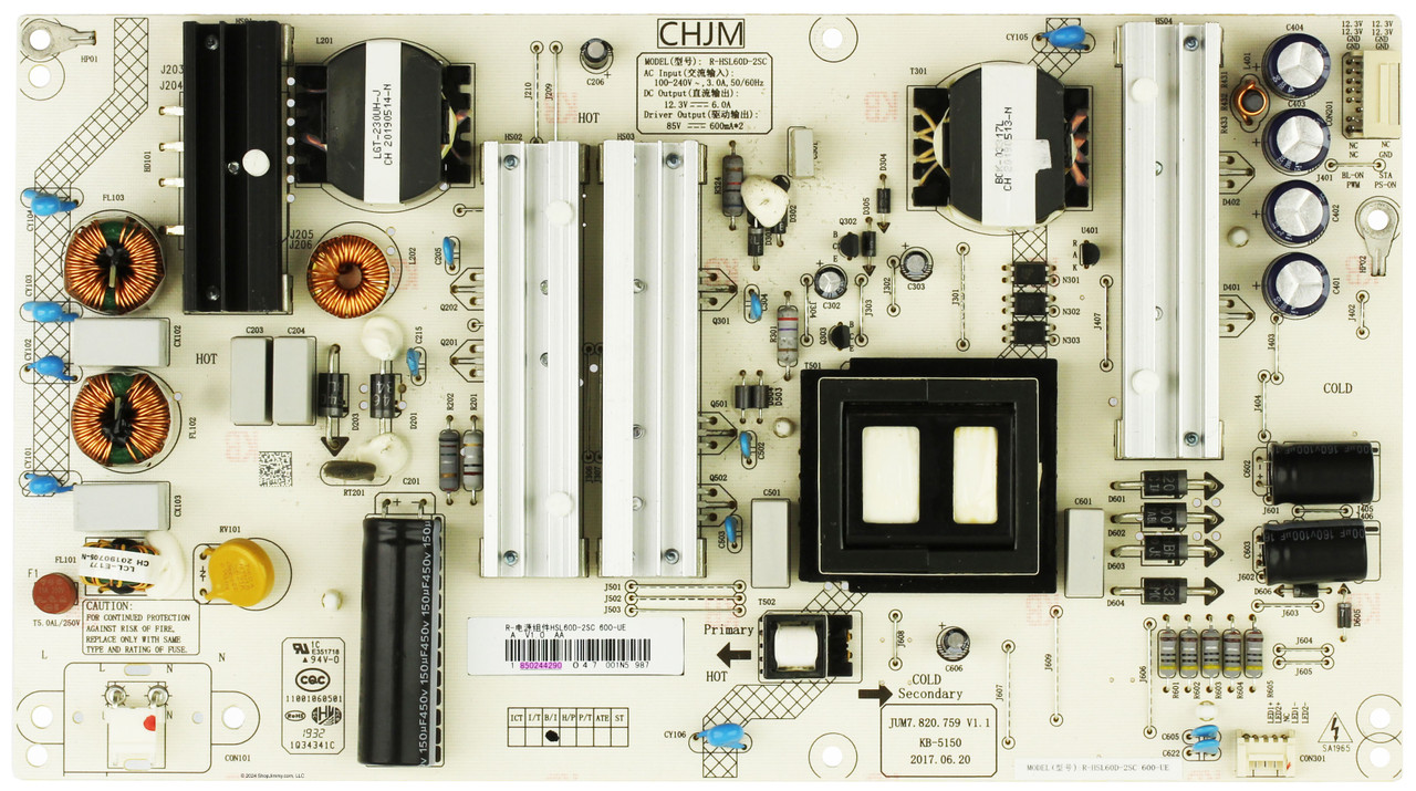 RCA 850244290 Power Supply / LED Board RTRU6527-US
