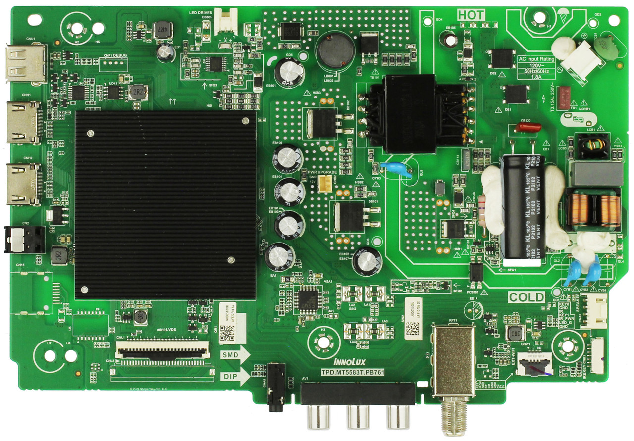 Vizio Main Board / Power Supply 6M03A0005L00V for D40F-J09