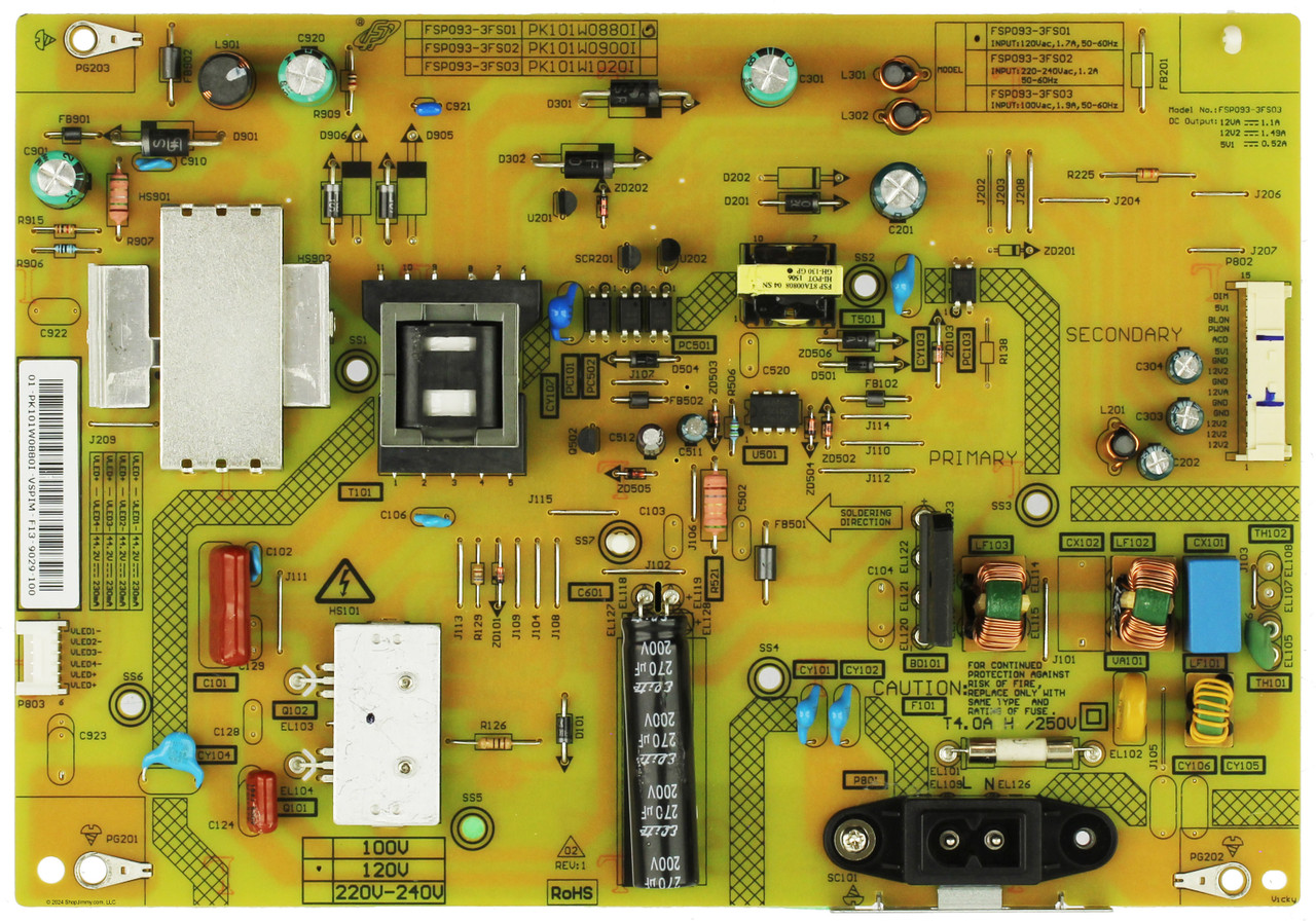 Toshiba PK101W0880I Power Supply / LED Board for 40L310U