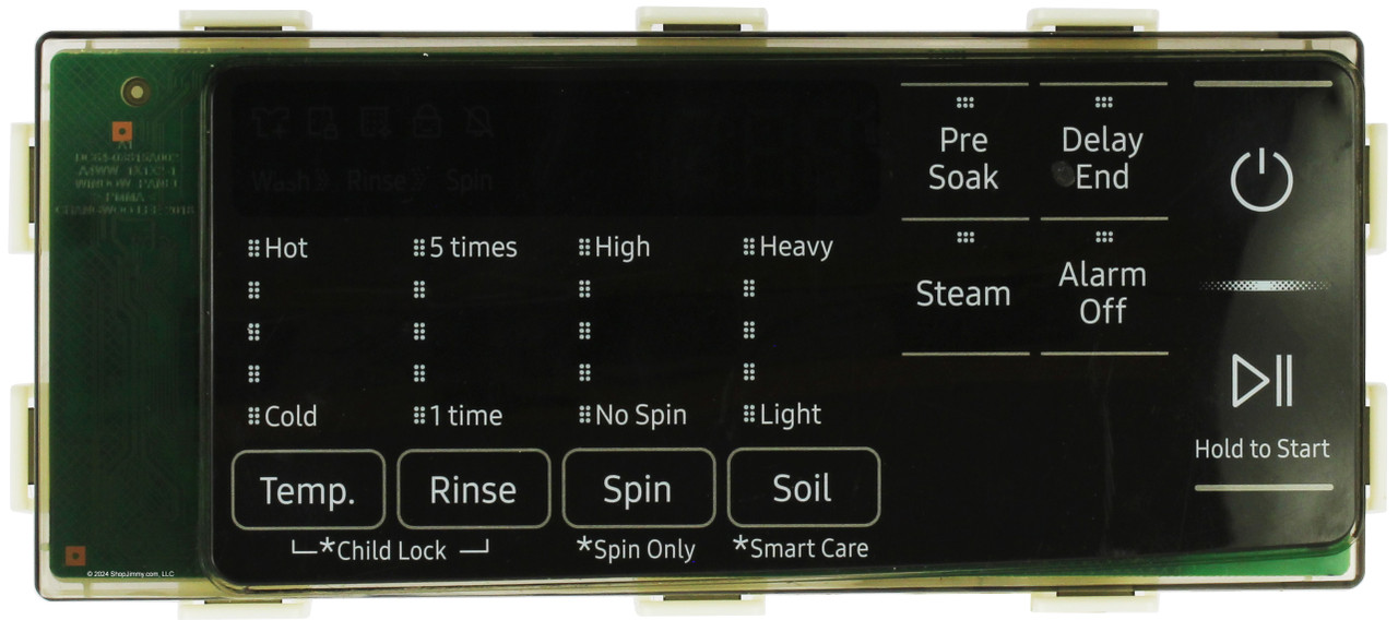 Samsung Washer DC97-21464B Main Control Panel