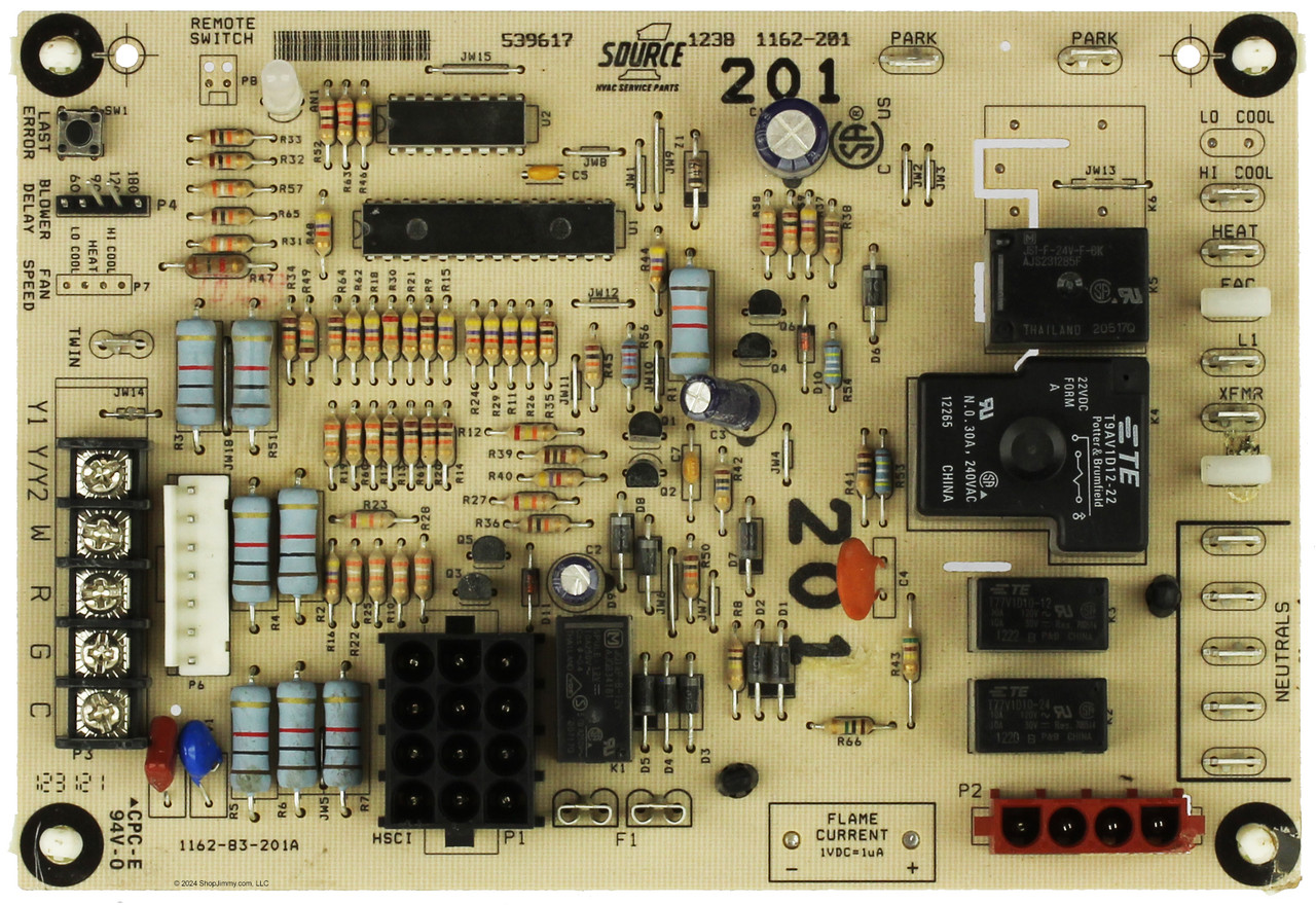Source 1 York Coleman Luxaire 539617 Furnace Control Circuit Board