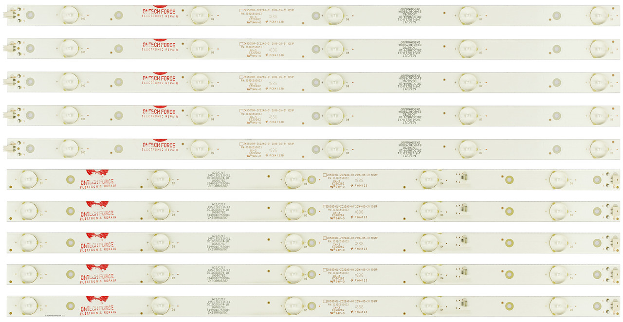 Proscan 303ZK550032/303ZK550033 LED Backlight Strips (10)