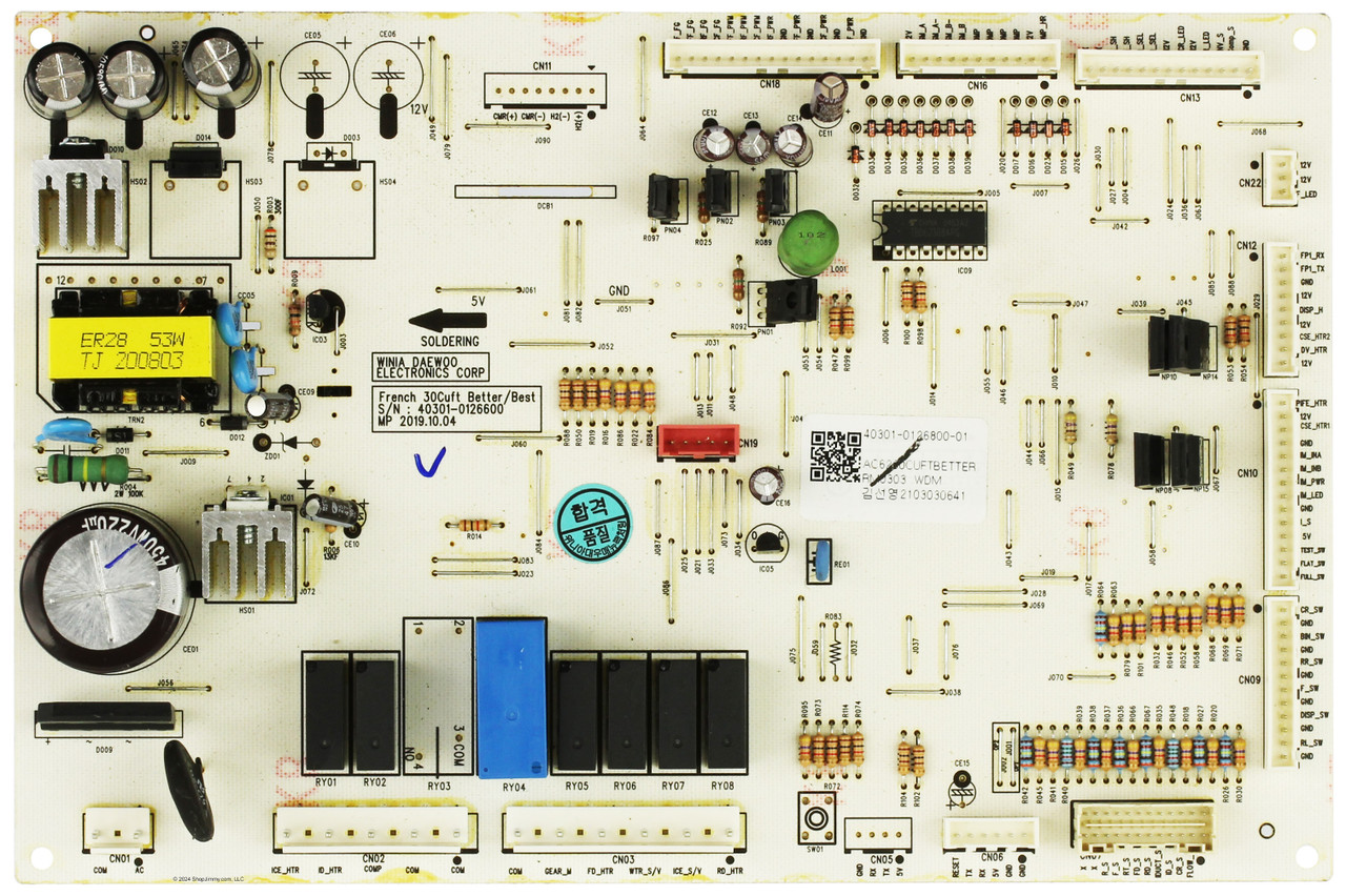 Kenmore Refrigerator 40301-126800 Main Board