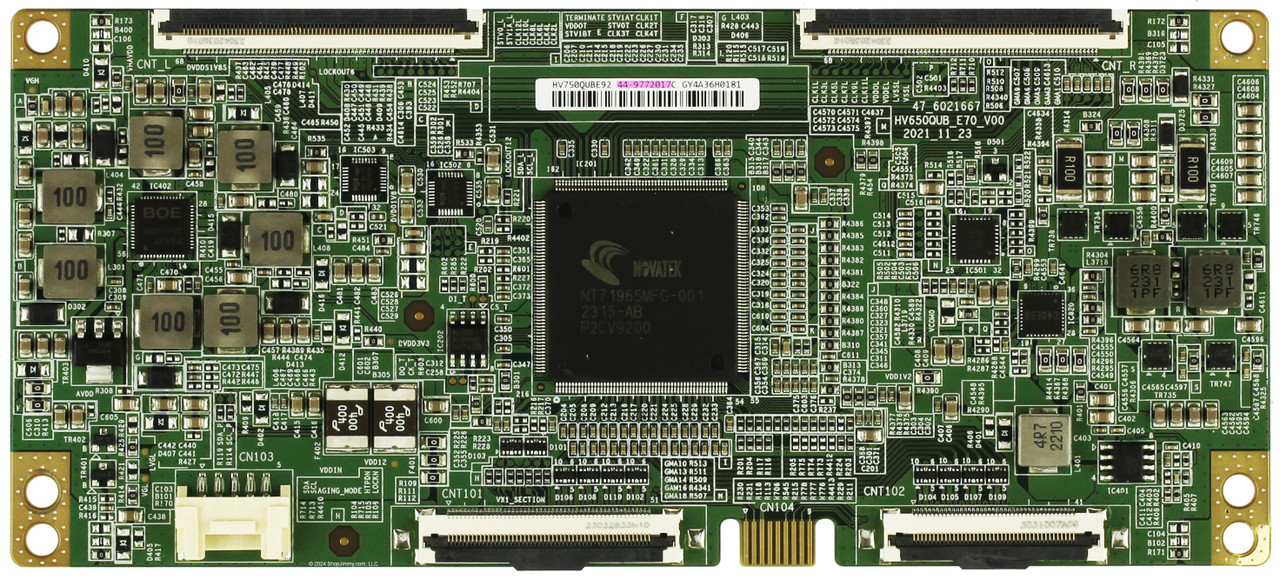 Vizio HV750QUBE92 44-9772017 T-Con Board