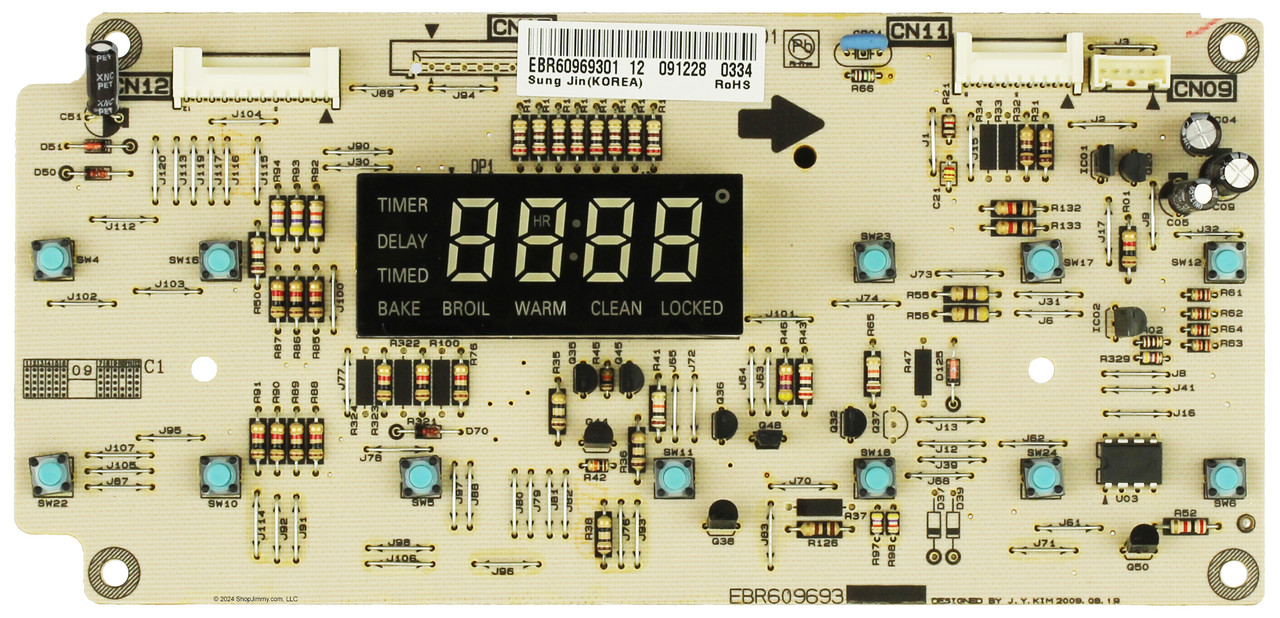 LG Range EBR60969301 Display Board Assembly 
