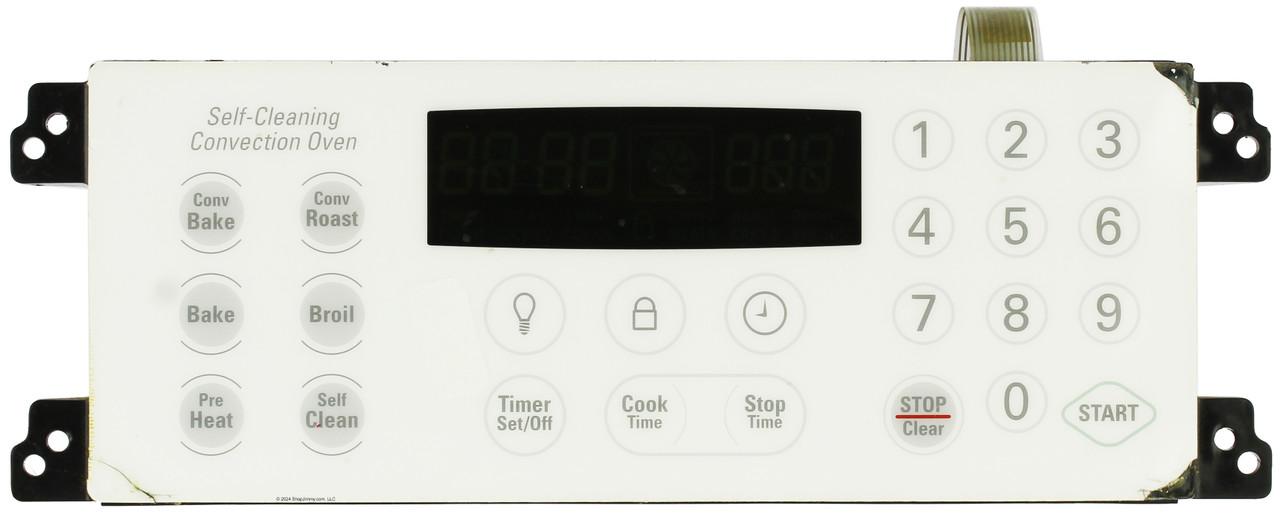 Electrolux Oven 316207620 Electronic Clock Timer, White Overlay