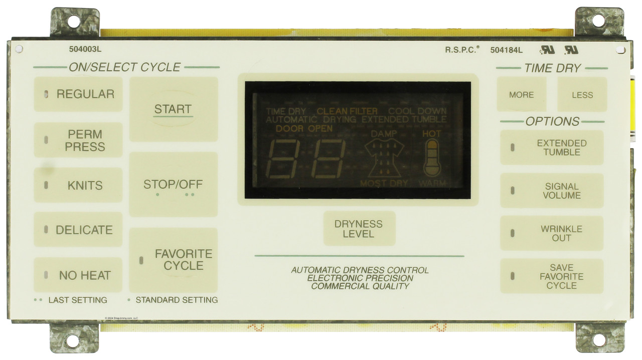 Remco Whirlpool Dryer 503696 Main Control Board