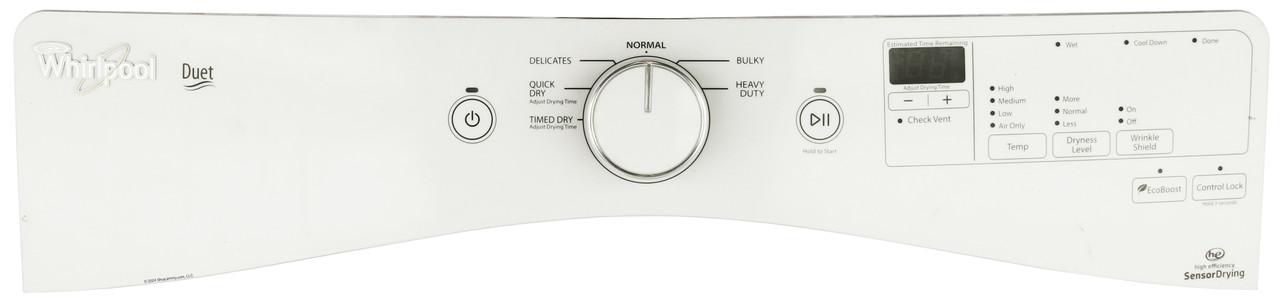 Whirlpool Dryer W10639911 Top Console