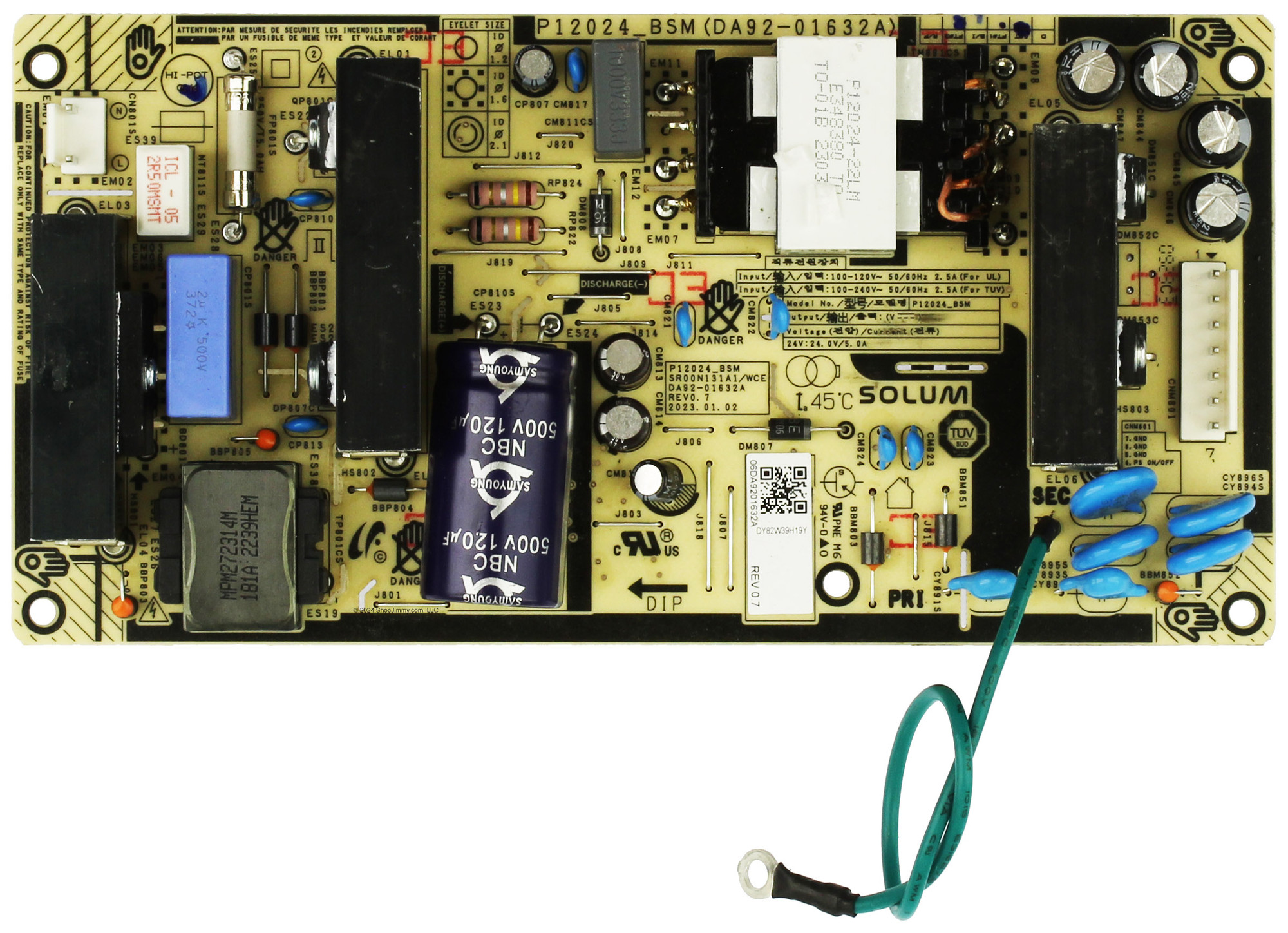 Samsung DA92-01632A Refrigerator Family Hub Power Board