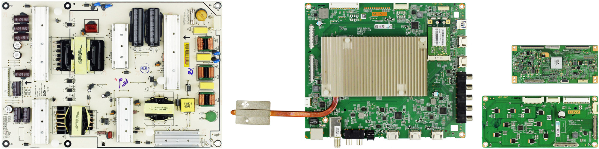 Vizio D58uD3 (LFTITSAR Serial) Complete LED TV Repair Parts Kit