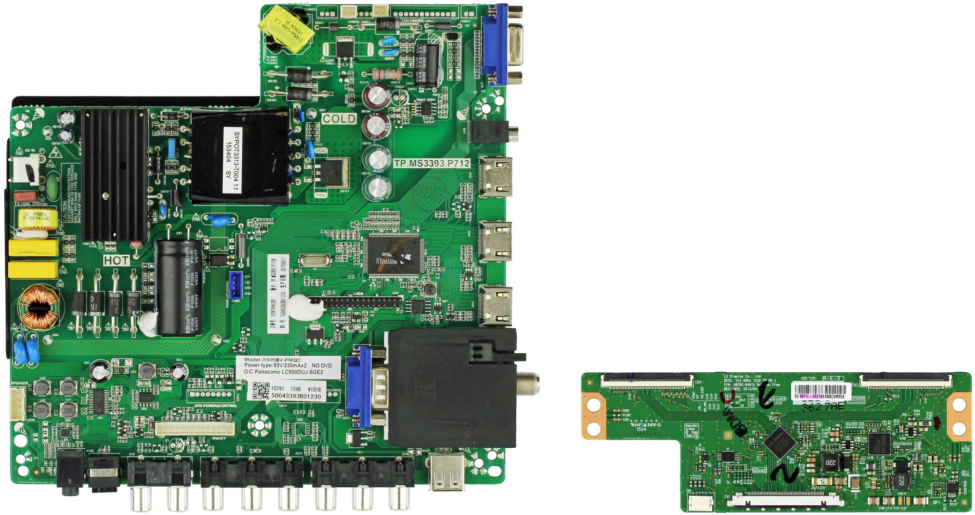 Sceptre X505BVFMQC TV Repair Parts Kit (X505BVFMQC8LJAV93CH version