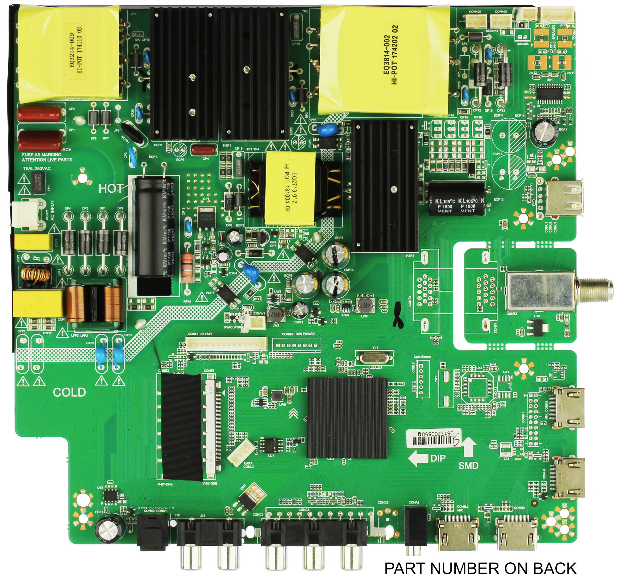 Seiki AE0011532 Main / Power Supply Board SC-50US820N