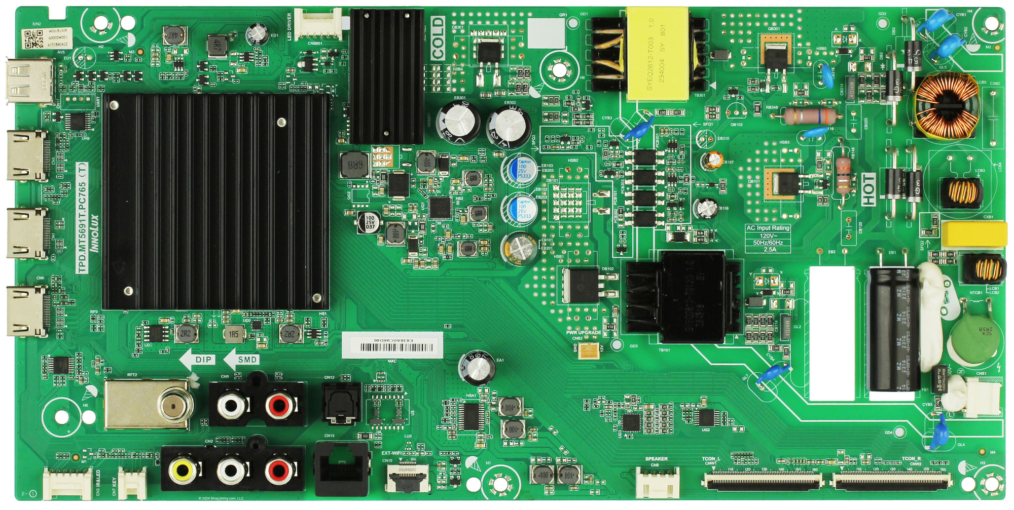 JOHN　mpu5 Vizio 6M03A000DW00J Main Board/Power Supply V505-J09 (LINIQ8WZ Serial)