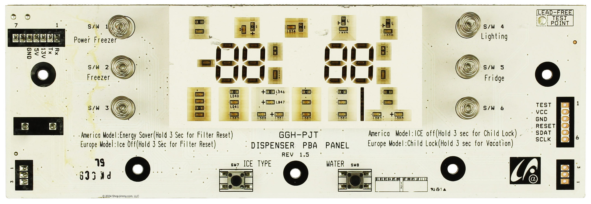 天理 C Samsung Refrigerator DA41-00522 Control Board