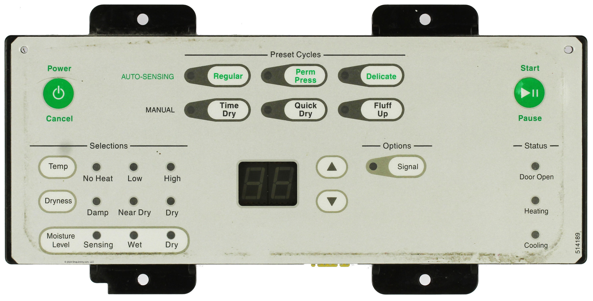 Speed Queen Dryer 514338 Control Board - Silver Overlay