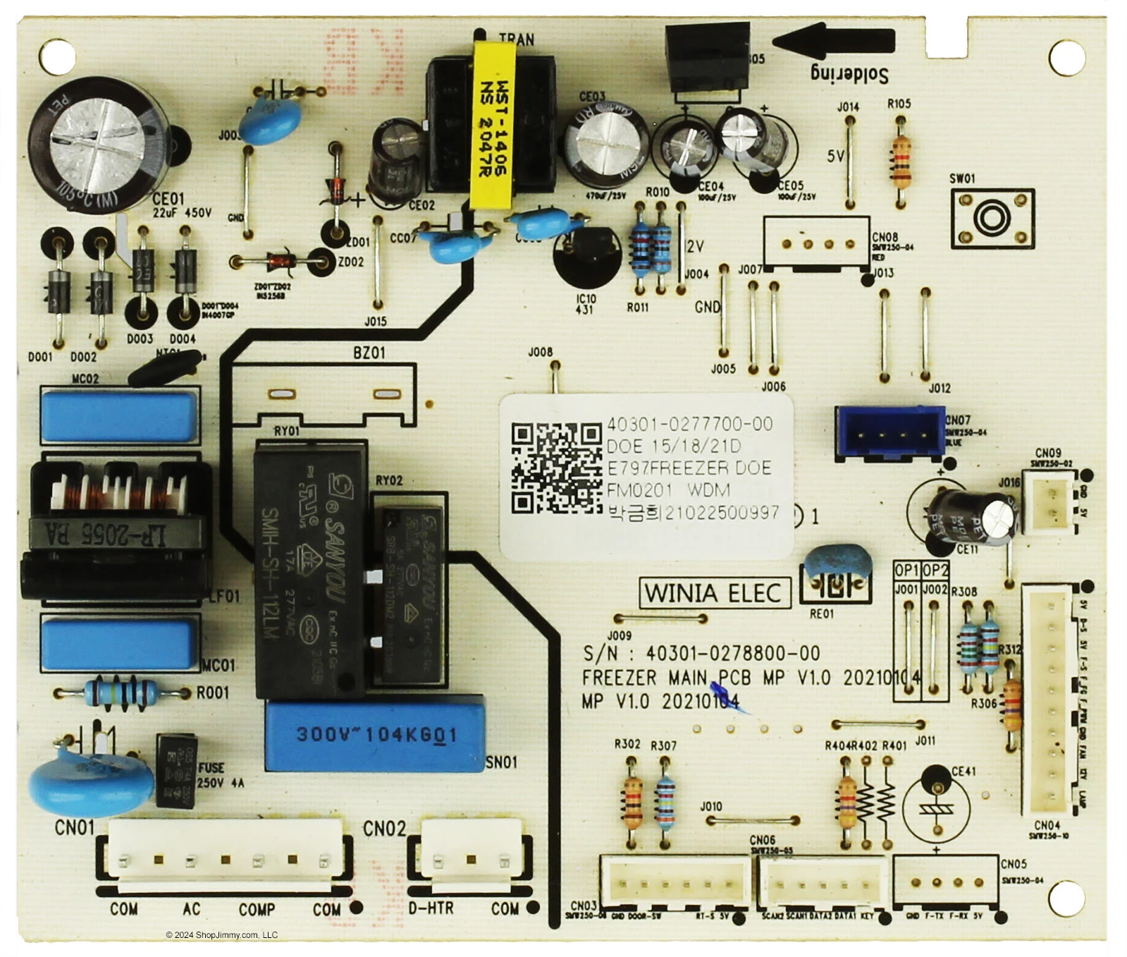 Kenmore Freezer 40301-0277700-00 Main Board