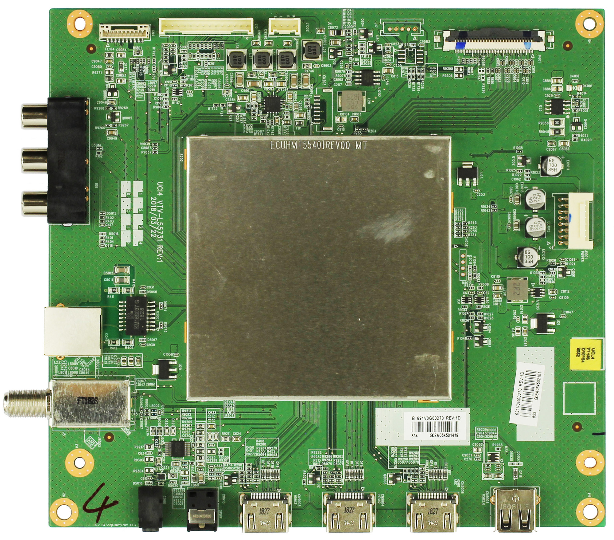 Toshiba 691V0G00270 Main Board for 50LF621C19