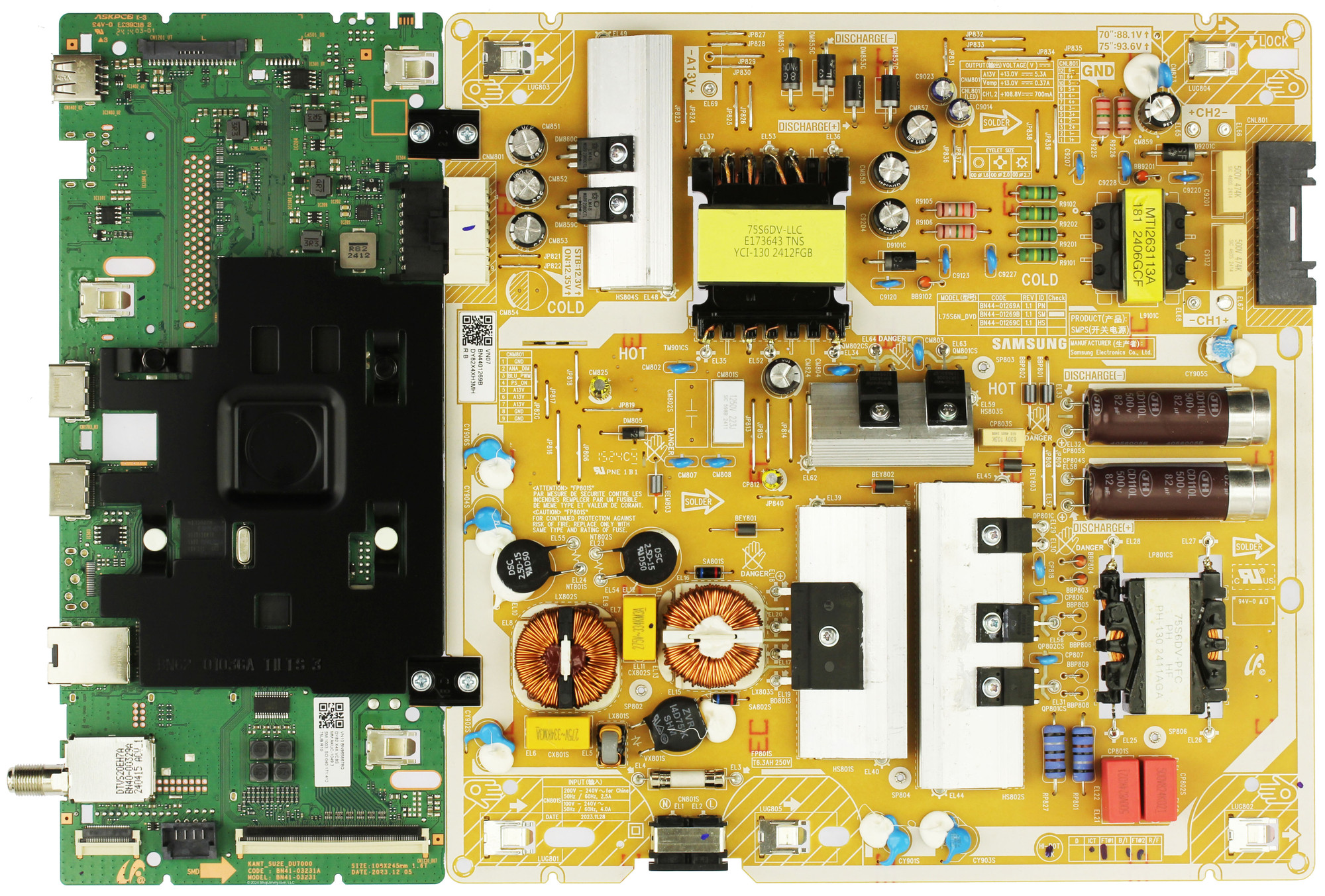 Samsung BN96-58678Q Main Board Power Supply for UN75DU6900FXZA