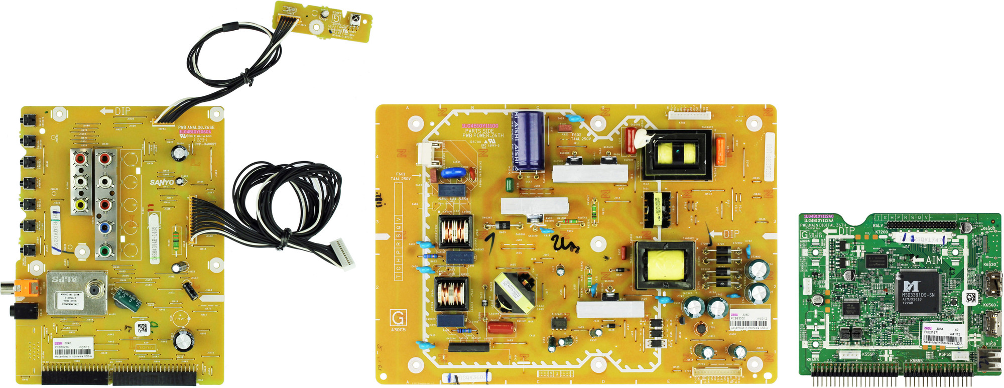 Sanyo DP39842 (P3984206 Chassis) Complete TV Repair Parts Kit