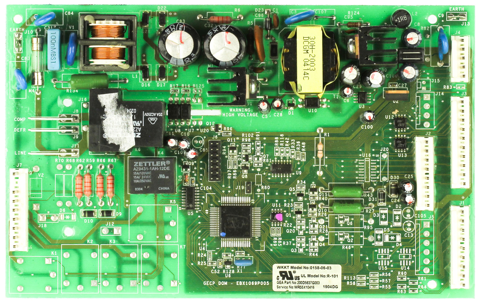 GE 200D5837G003 Refrigerator Main Control Board