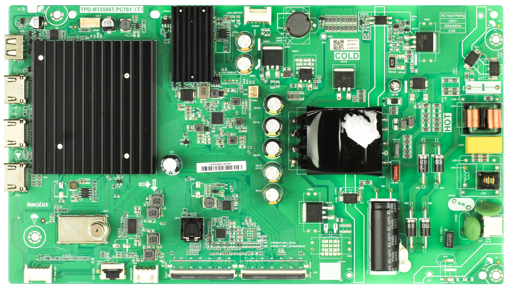 新品未使用 MAIN BOARD FW-6400GX/150/WS Vizio Main Board / Power Supply 6M03A000GN00J for V4K50C-0809