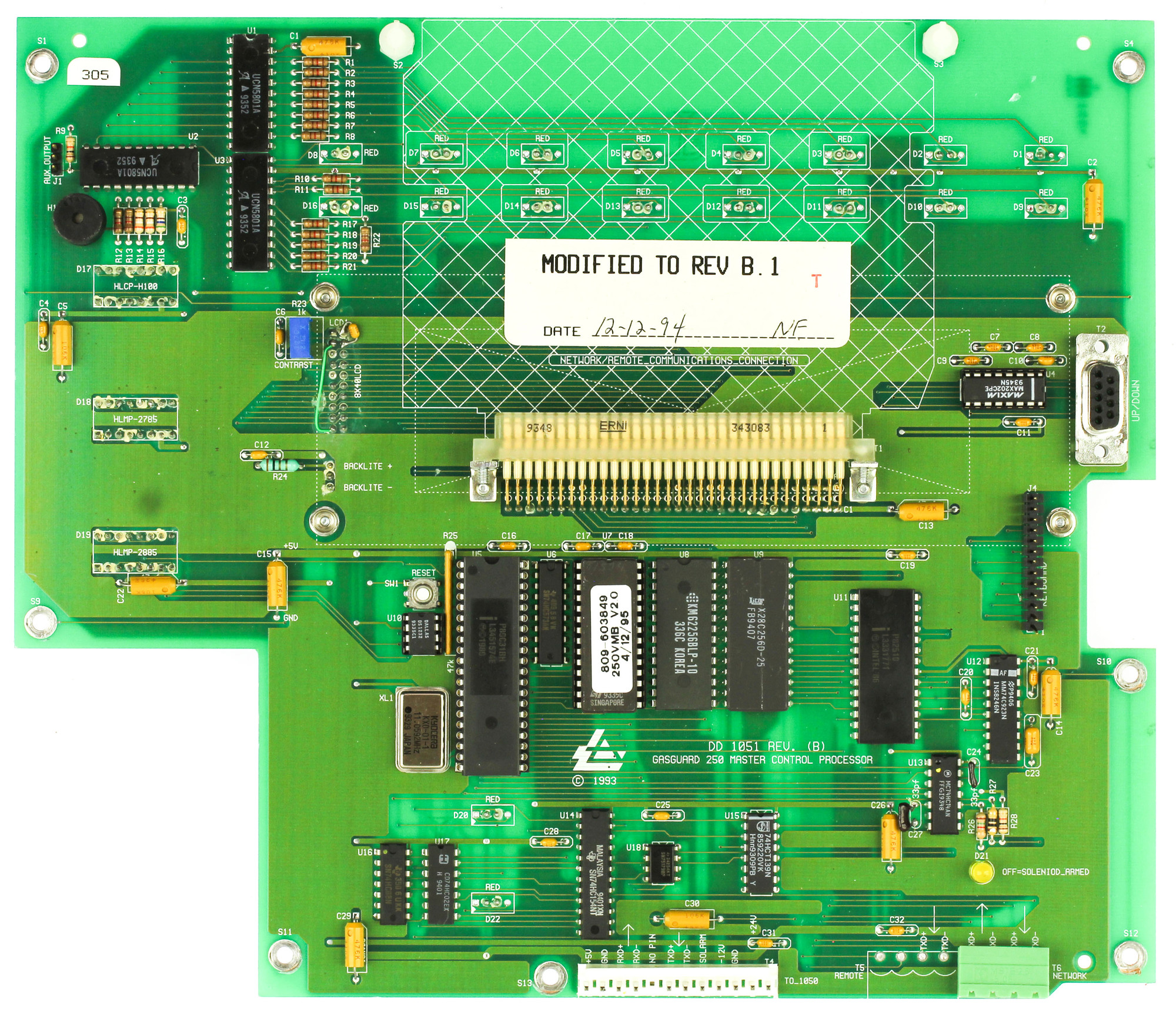 Air Products Gasguard DD 1051 Rev B Master Control Processor Board