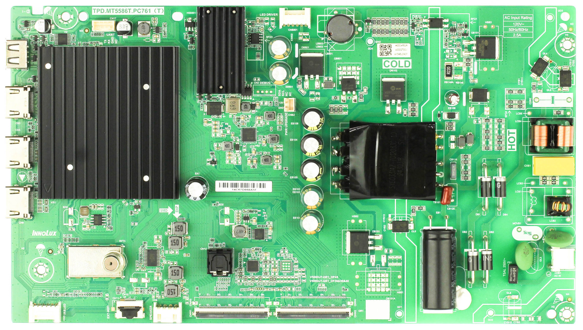 Vizio 6M03A000GT00J Main Board / Power Supply V4K50M-0809