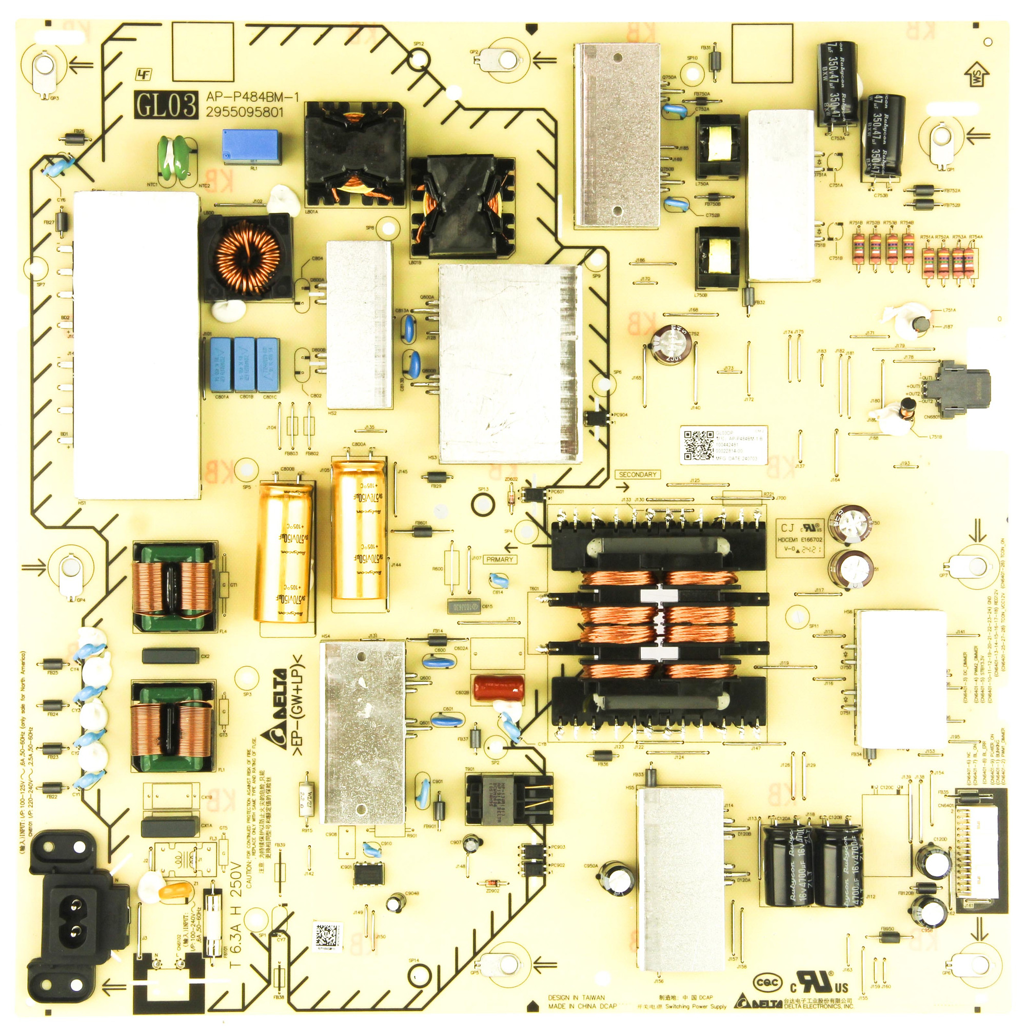 Sony 1-004-424-81 GL03DP Power Supply Board