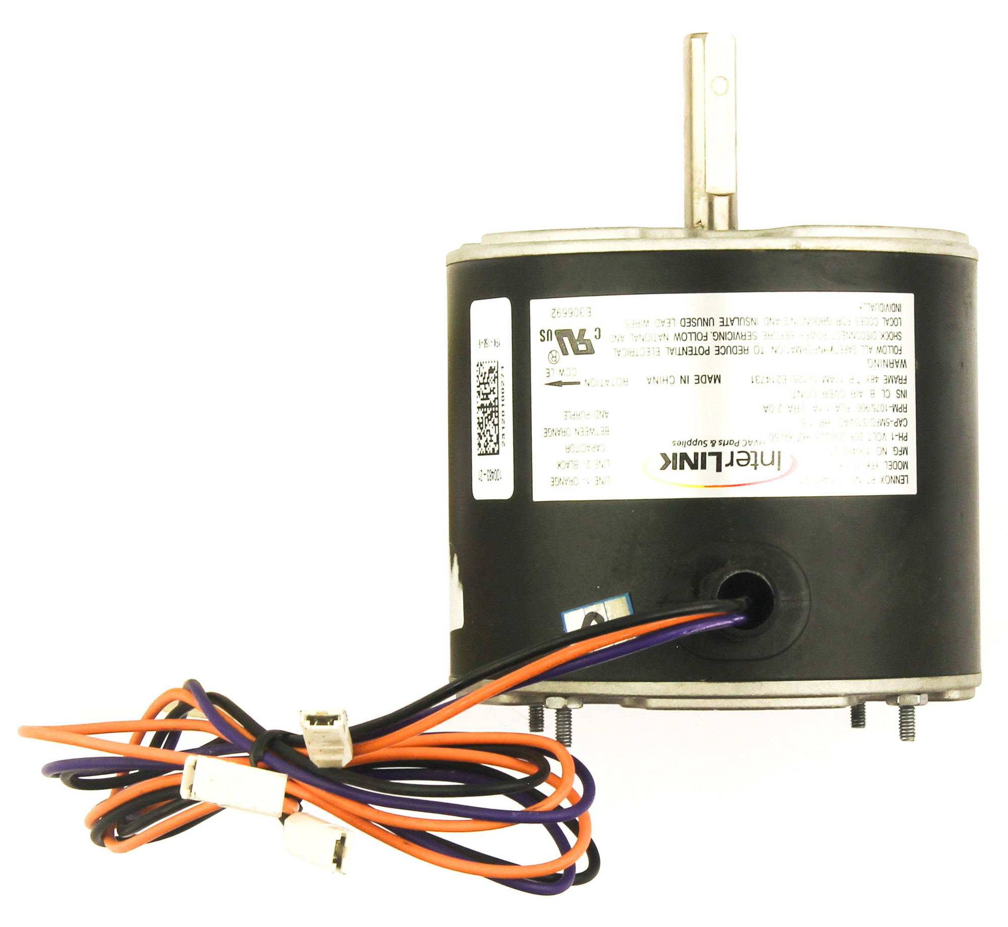 Lennox 100483-21 Condenser 1/5Hp Fan Motor
