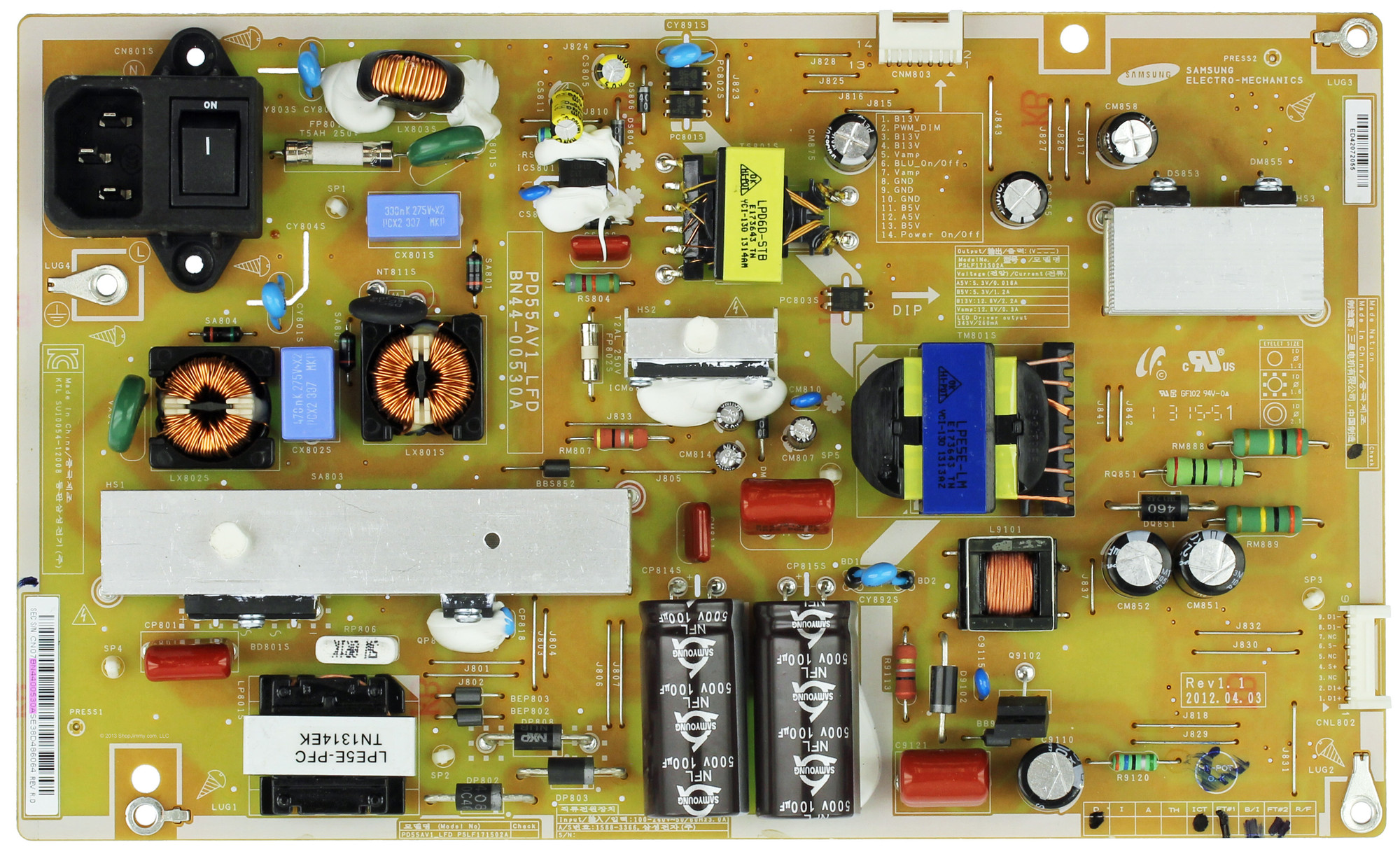 Samsung BN44-00530A (PD55AV_LFD) Power Supply / LED Board