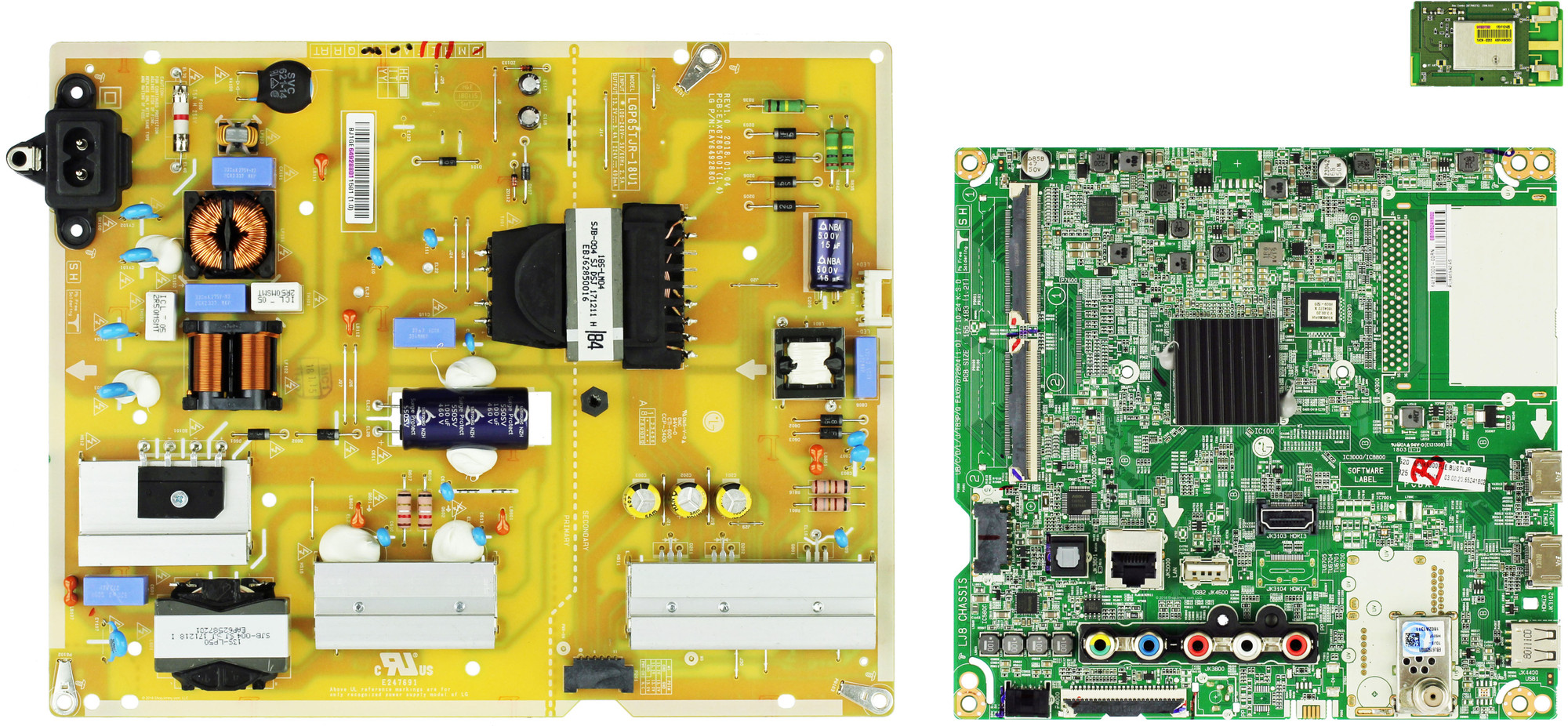 LG 65UK6300PUE.BUSTLJR Complete LED TV Repair Parts Kit