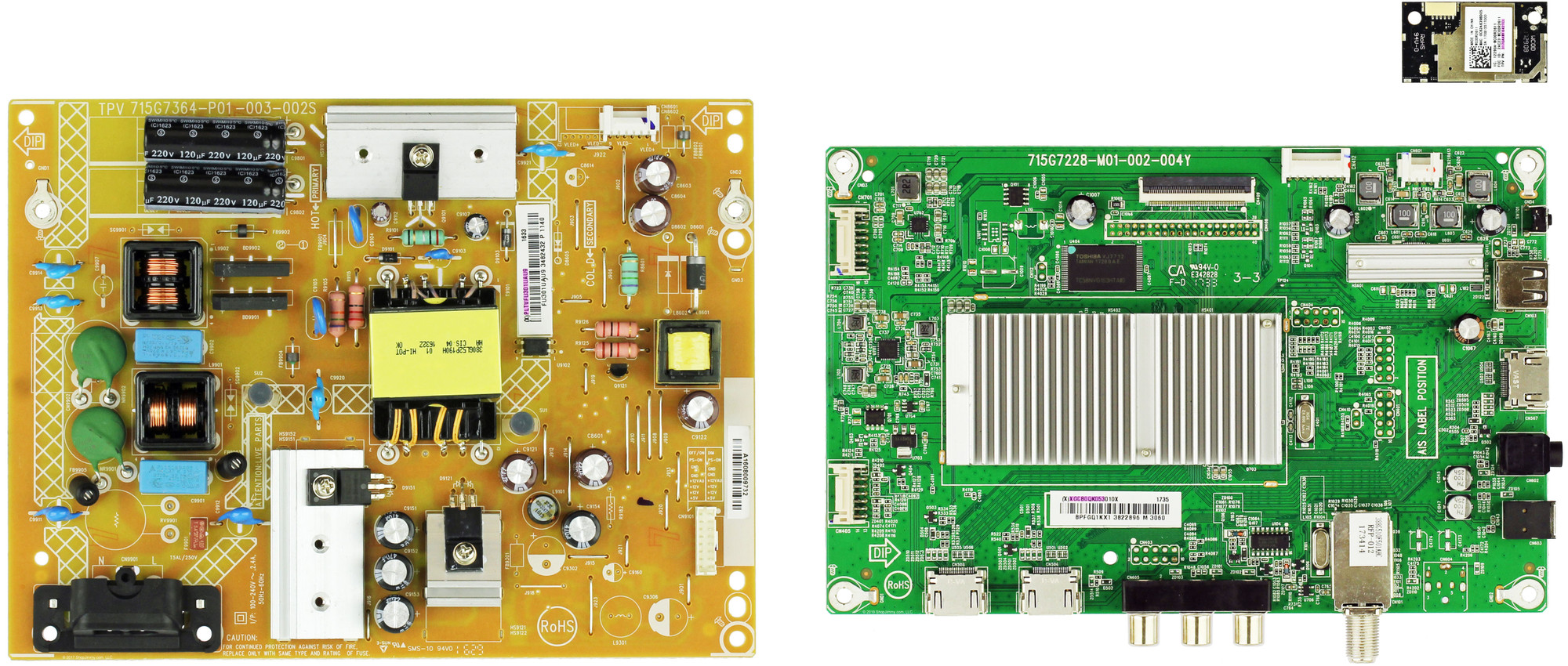 Insignia NS39DR510NA17 TV Repair Parts Kit Version 3
