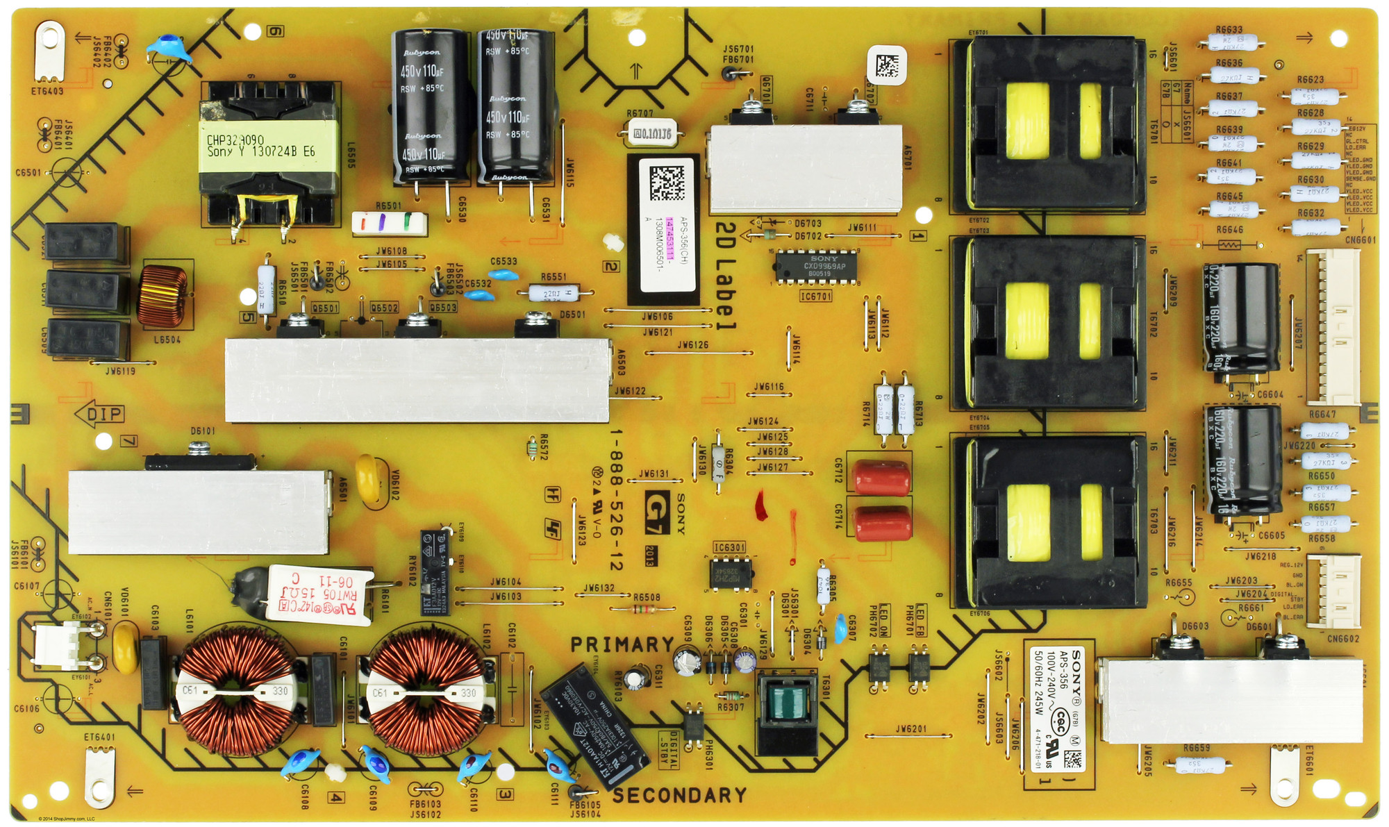 Sony 1-474-531-11 G7B Power Supply for KDL-65S990A / KDL-65W850A