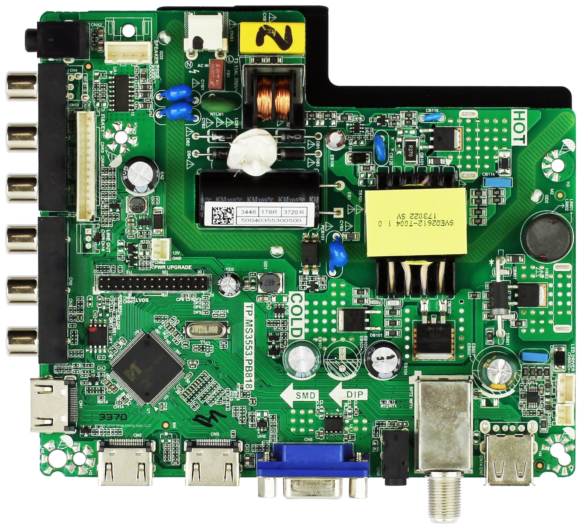 Carte Mère (main Board) Pour Téléviseur Thomson 32HC3201 - Référence 08-MS35001-MA200AA, Occasion Bon état