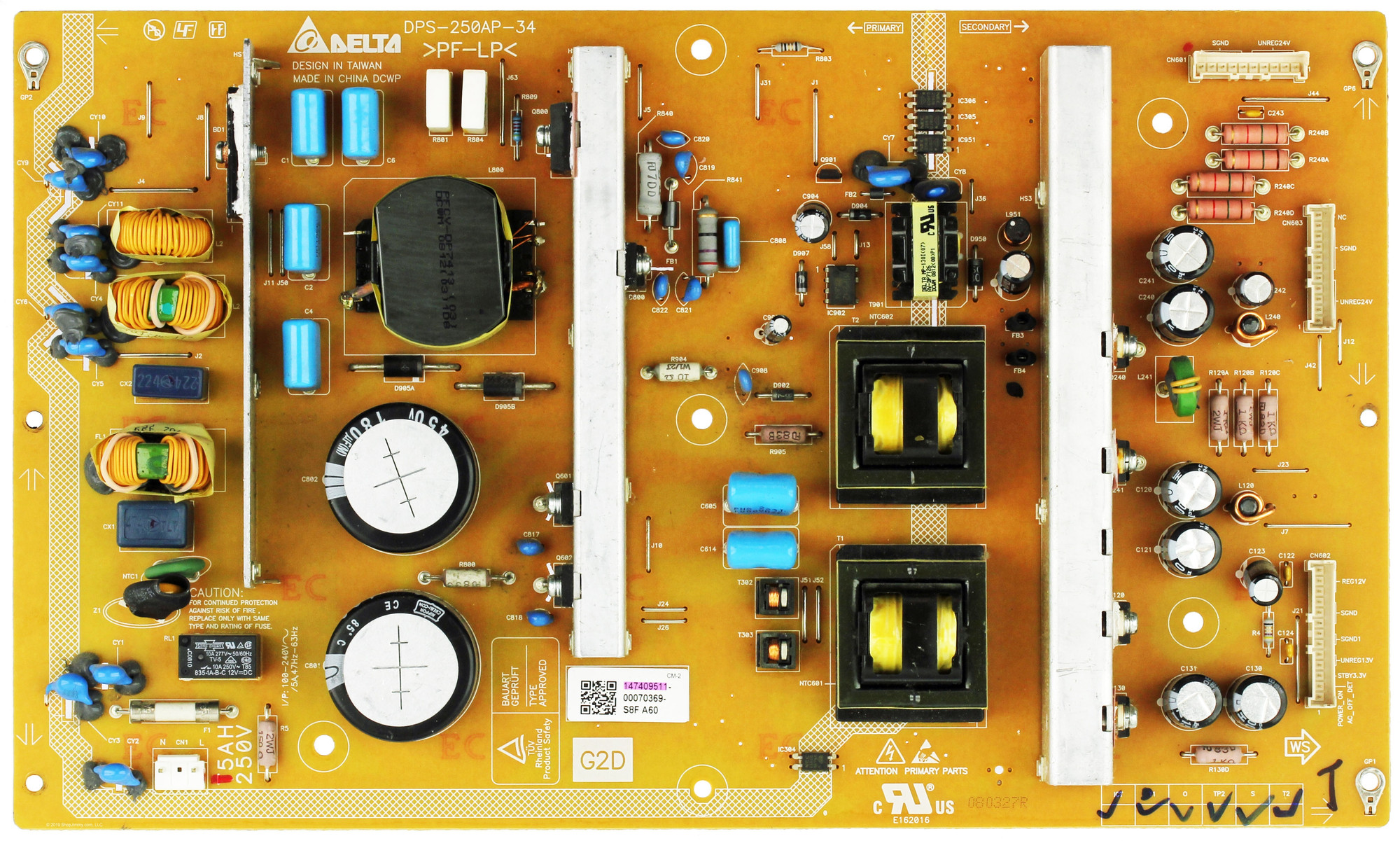 Carte Alimentation Sony KDL-37XBR6 - G2D 1-474-095-12 (DPS-250AP-34) - Occasion