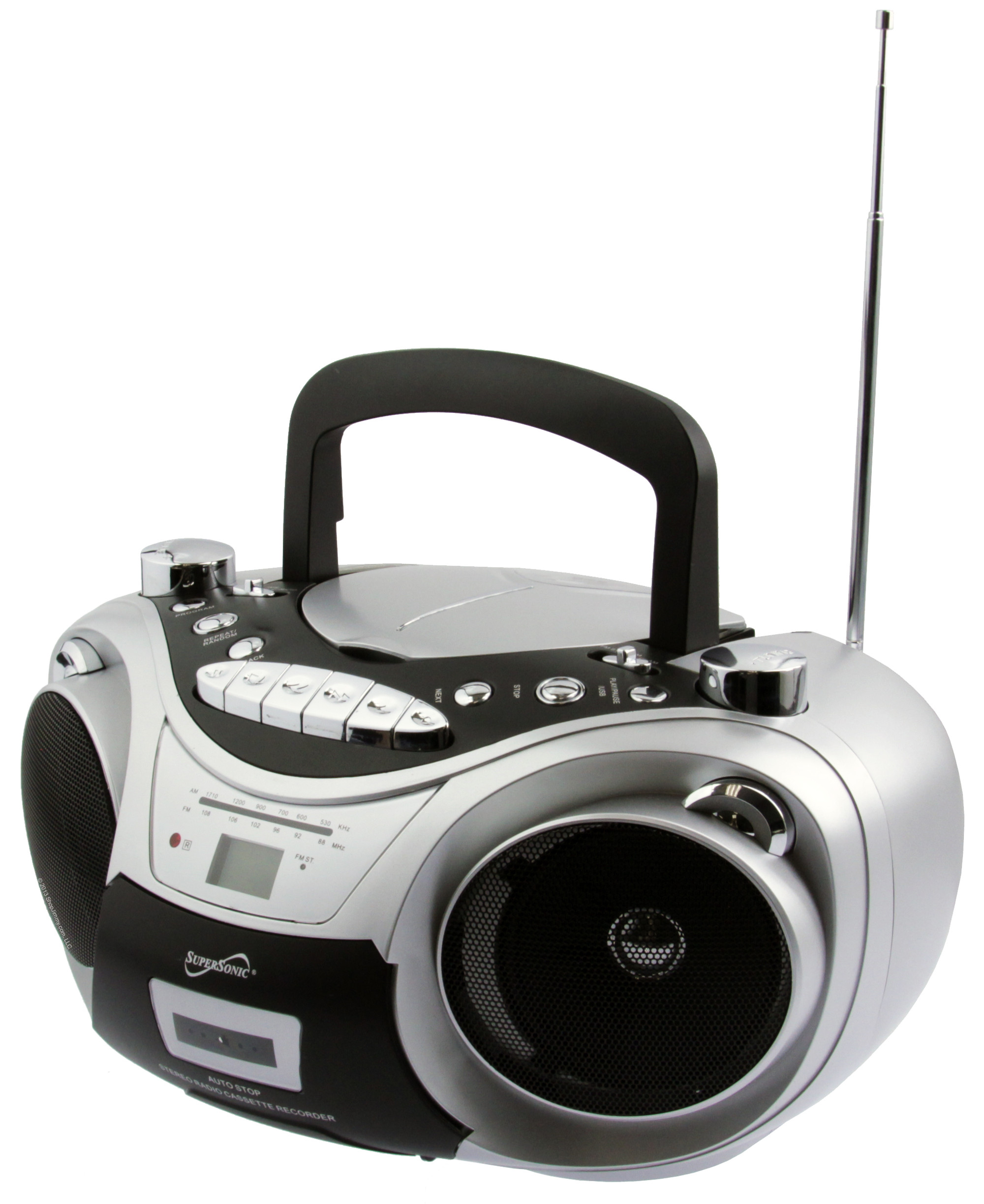 Supersonic SC-709 Portable MP3/CD Player with Cassette Recorder, AM/FM  Radio & USB Input