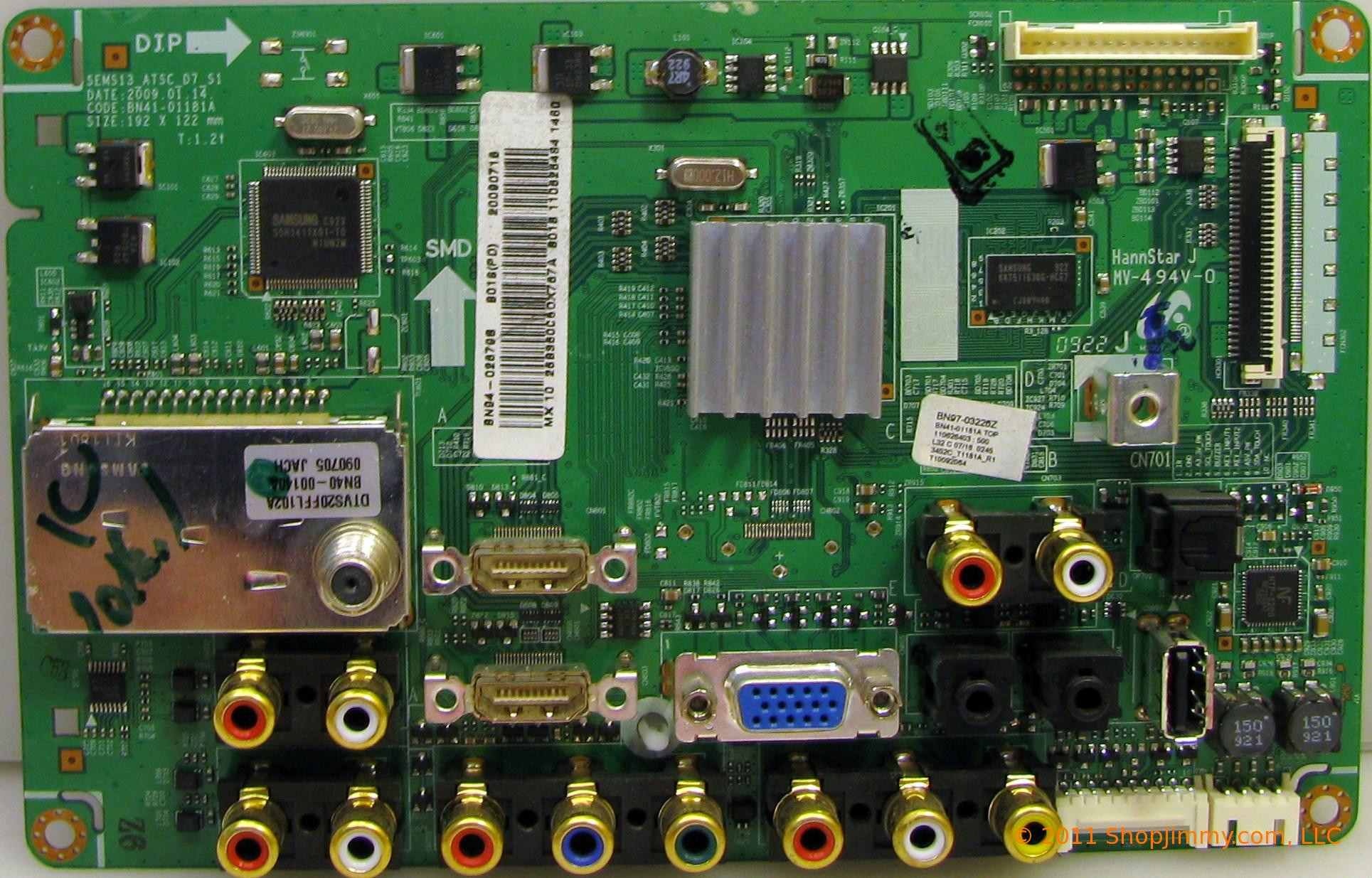 Samsung BN94-02679S Main Board for LN26B360C5DXZA