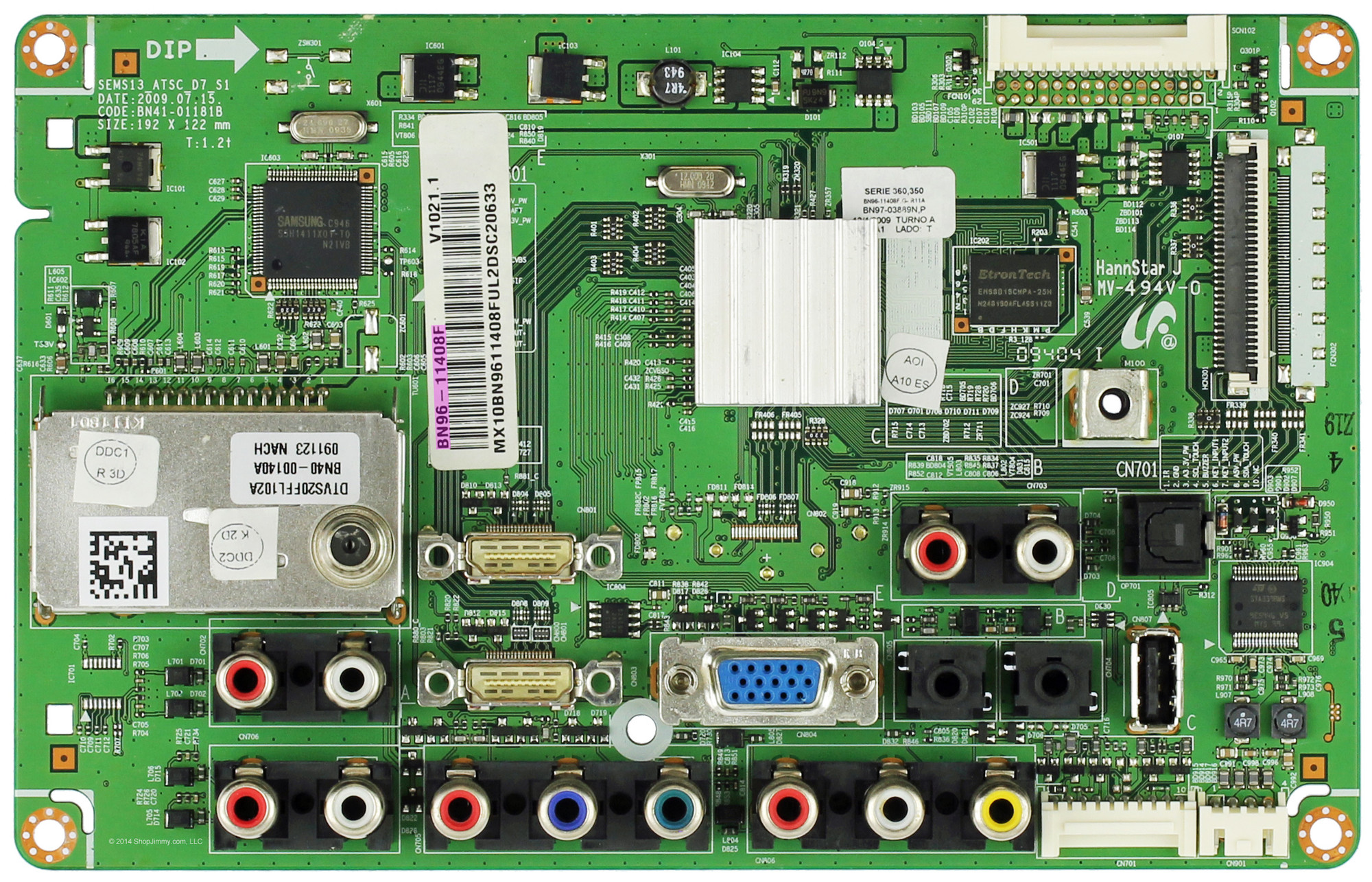 Samsung BN96-11408F Main Board for LN32B360C5DXZA