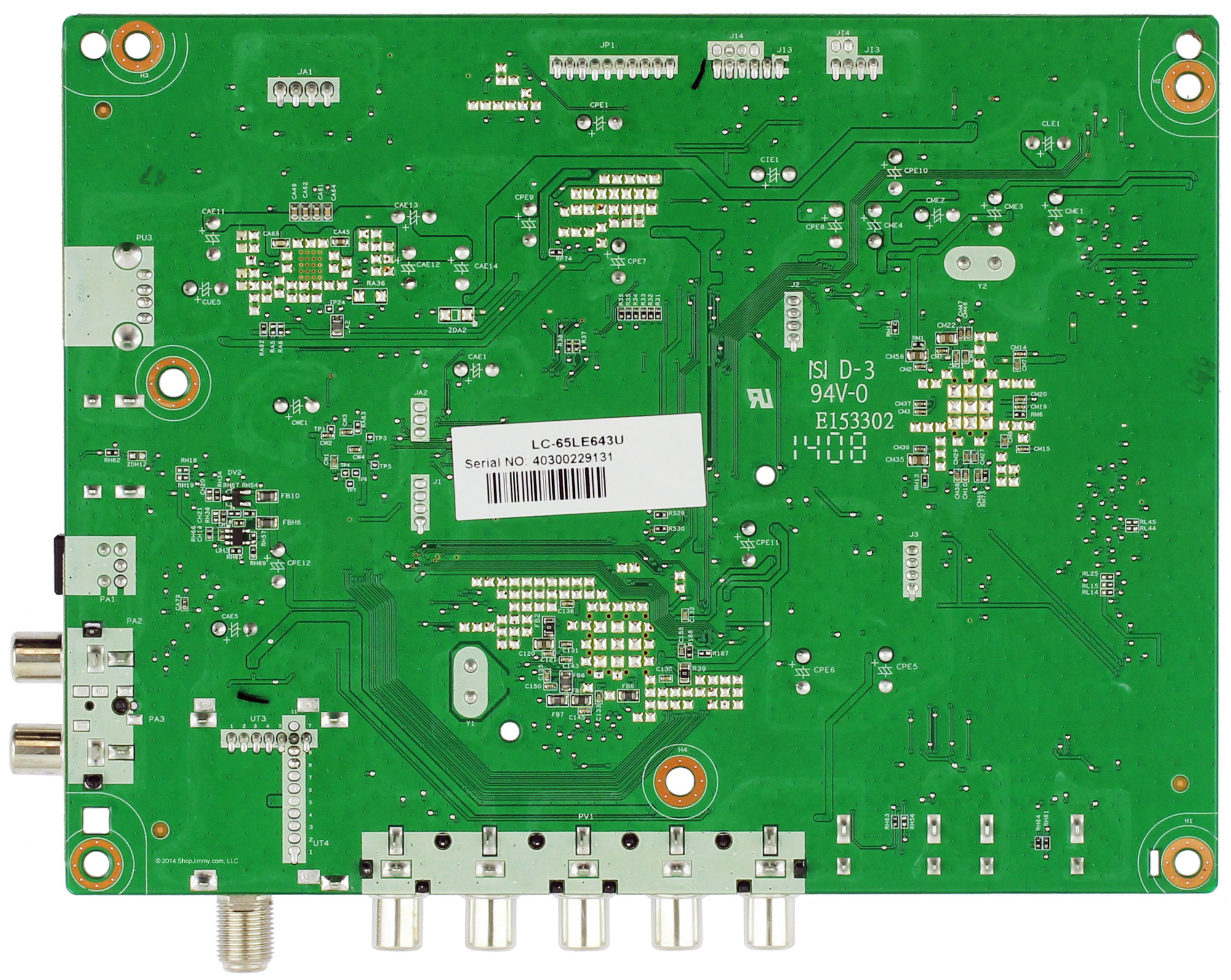 Sharp 9LE366500620395 Main Board for LC-65LE643U/LC-55LE643U